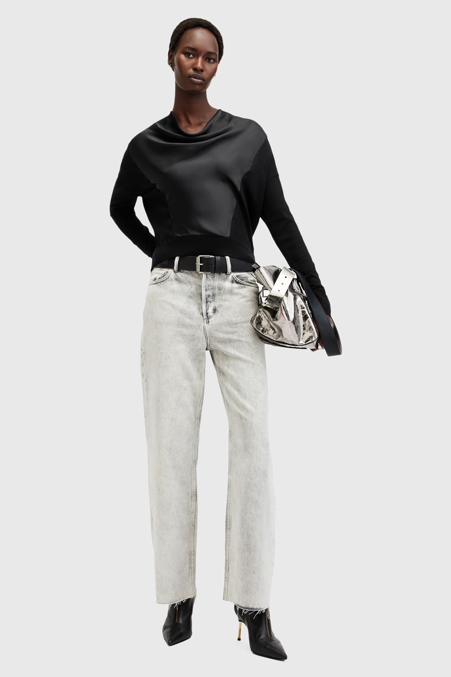 MYRA COWL JUMPER BLACK 2