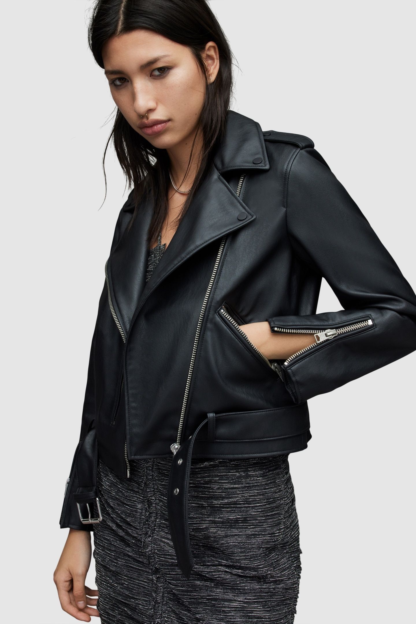 BALFERN FAUX BIKER BLACK 2