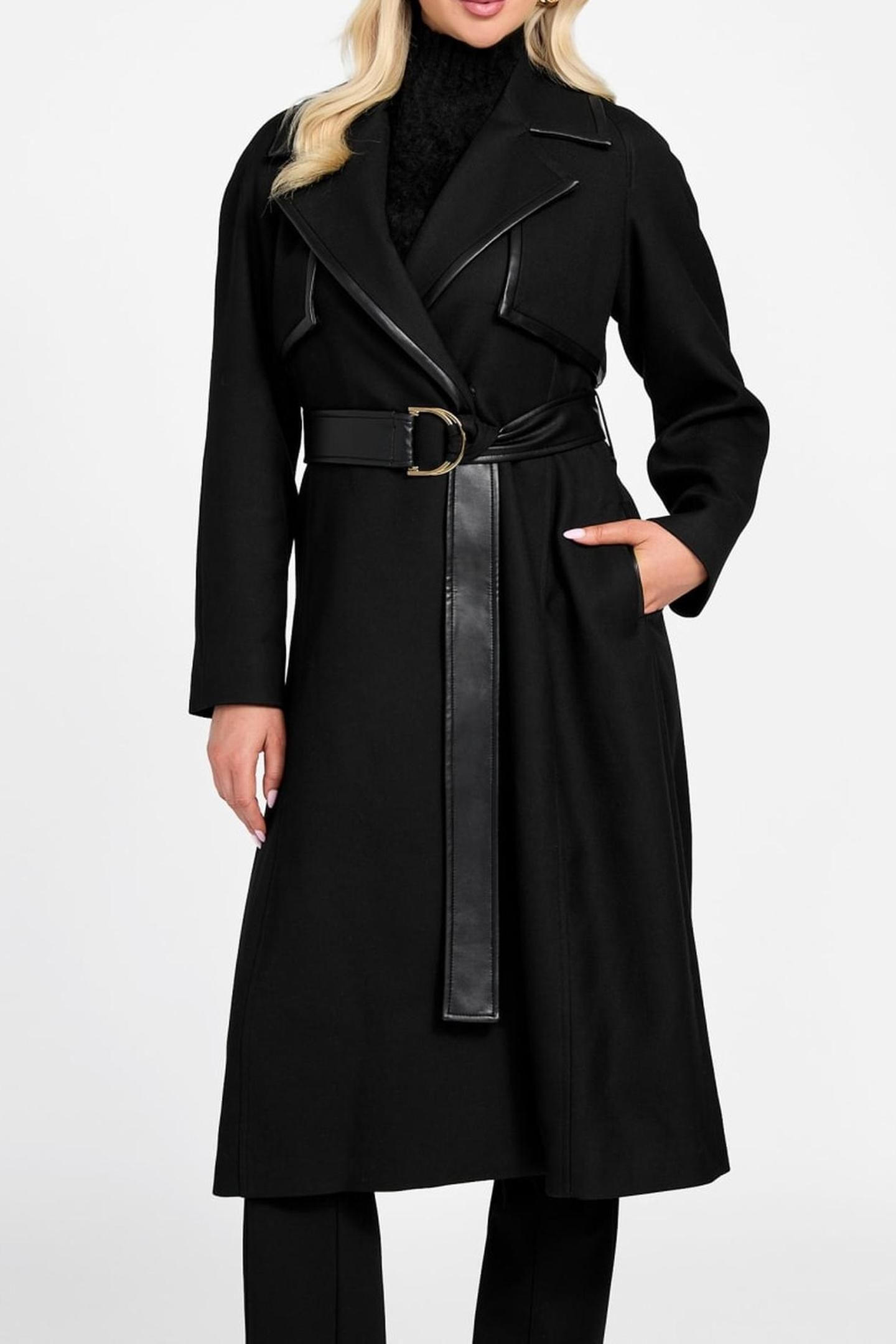 NATALIE LONG TRENCH JET BLACK MULTI 3