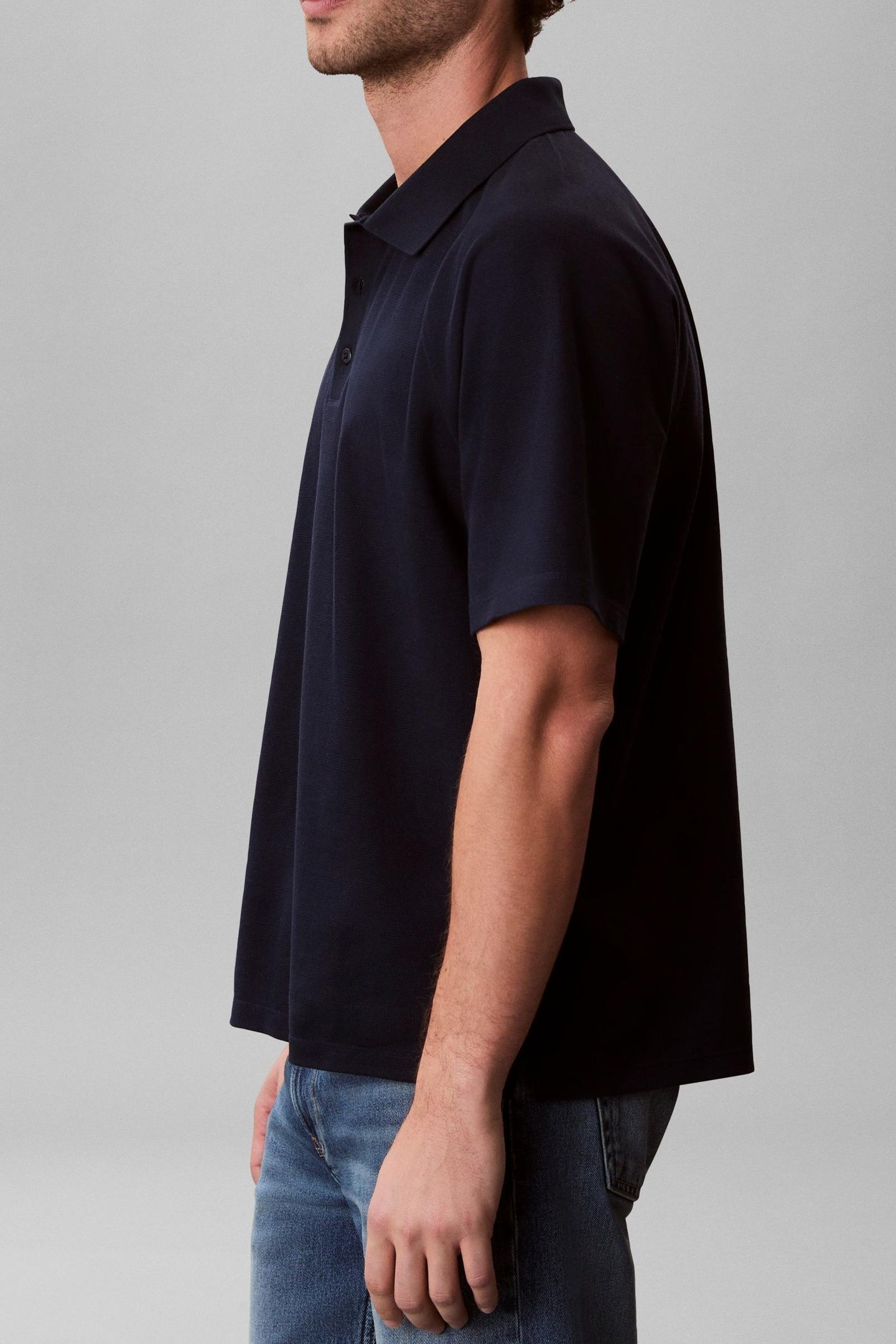 SS EASY BAR JACQUARD POLO DARK SAPPHIRE 4