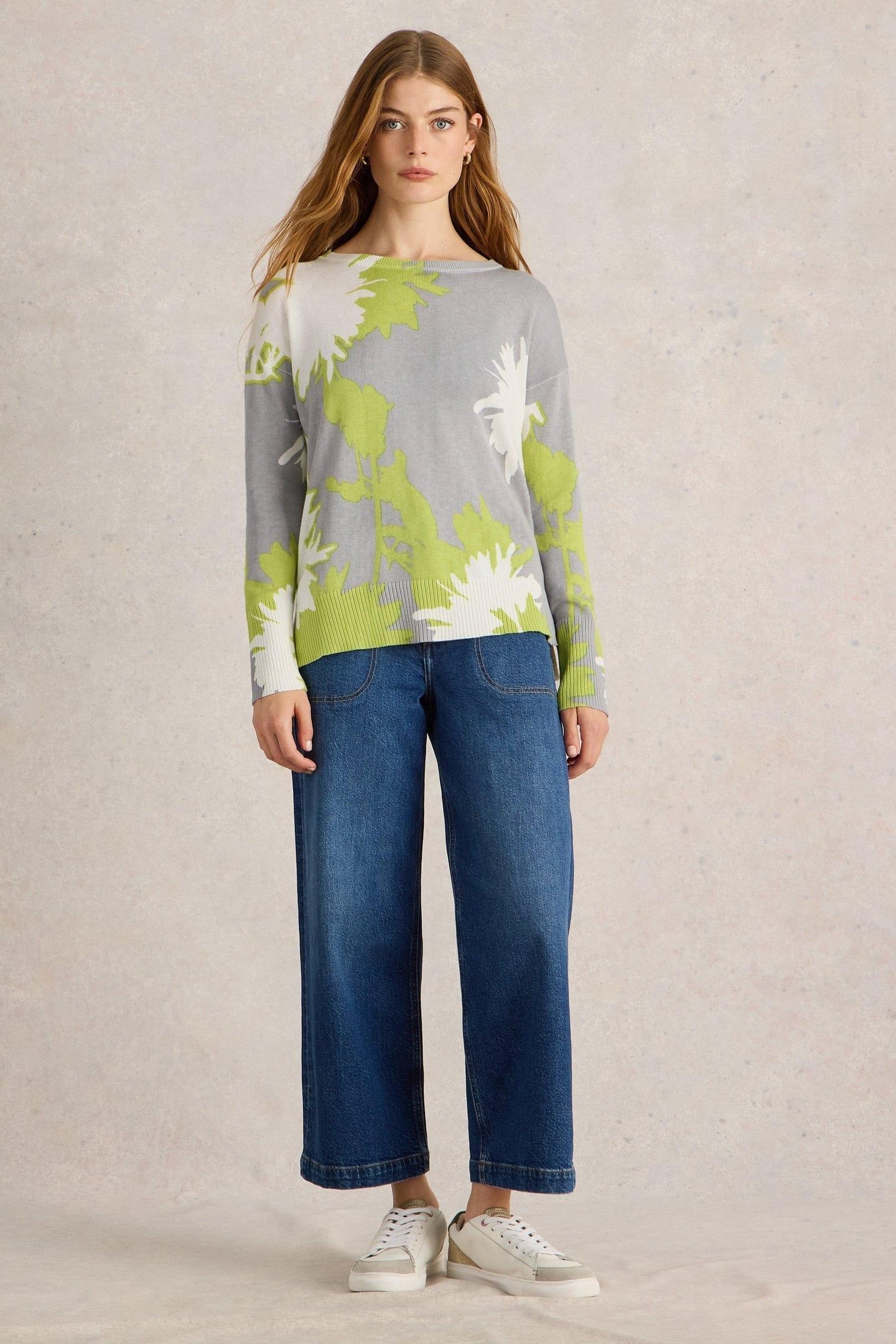 OLIVE FLORAL JUMPER GREY PRINT 1