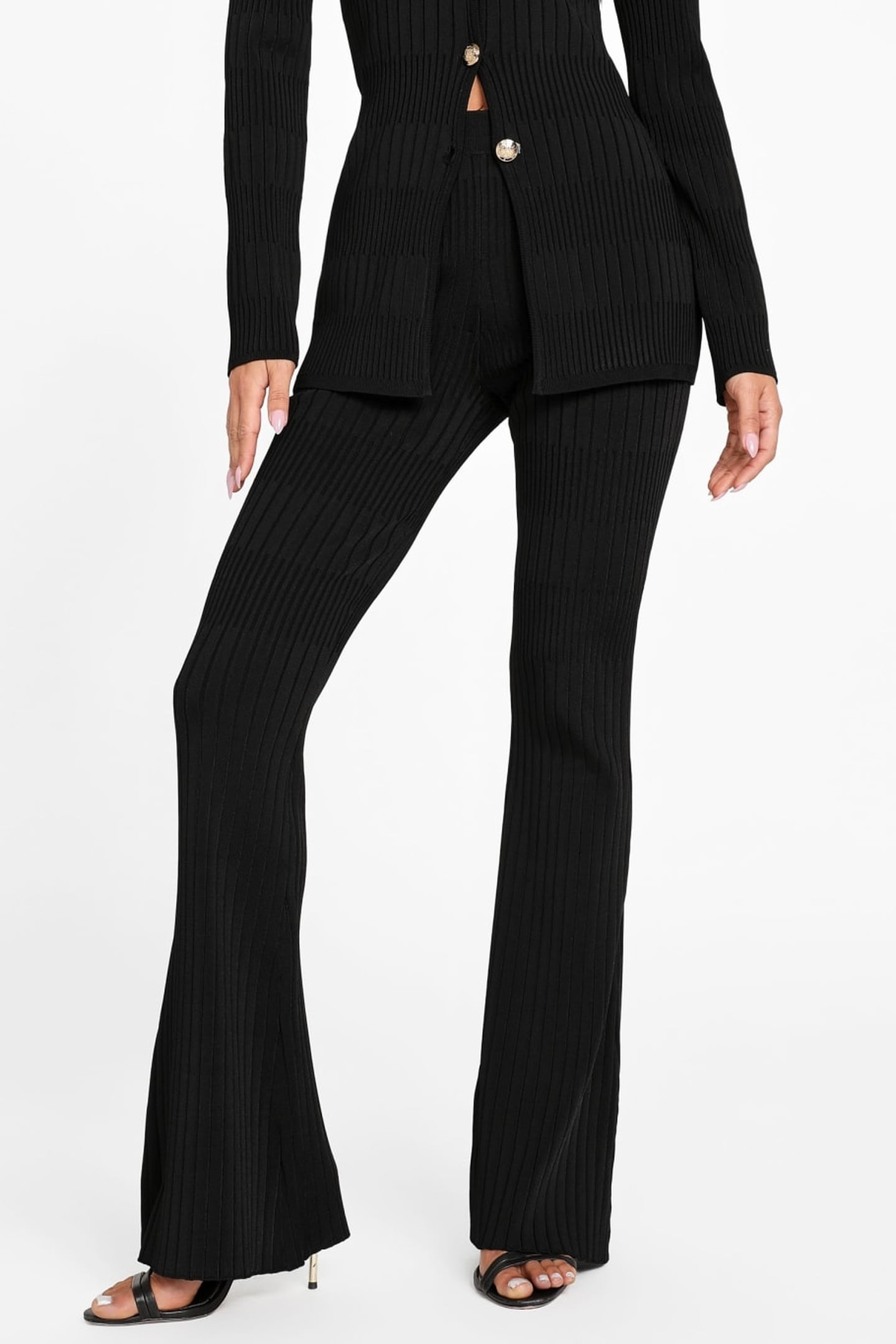 JANET RIBBED PANT SW JET BLACK A996 1