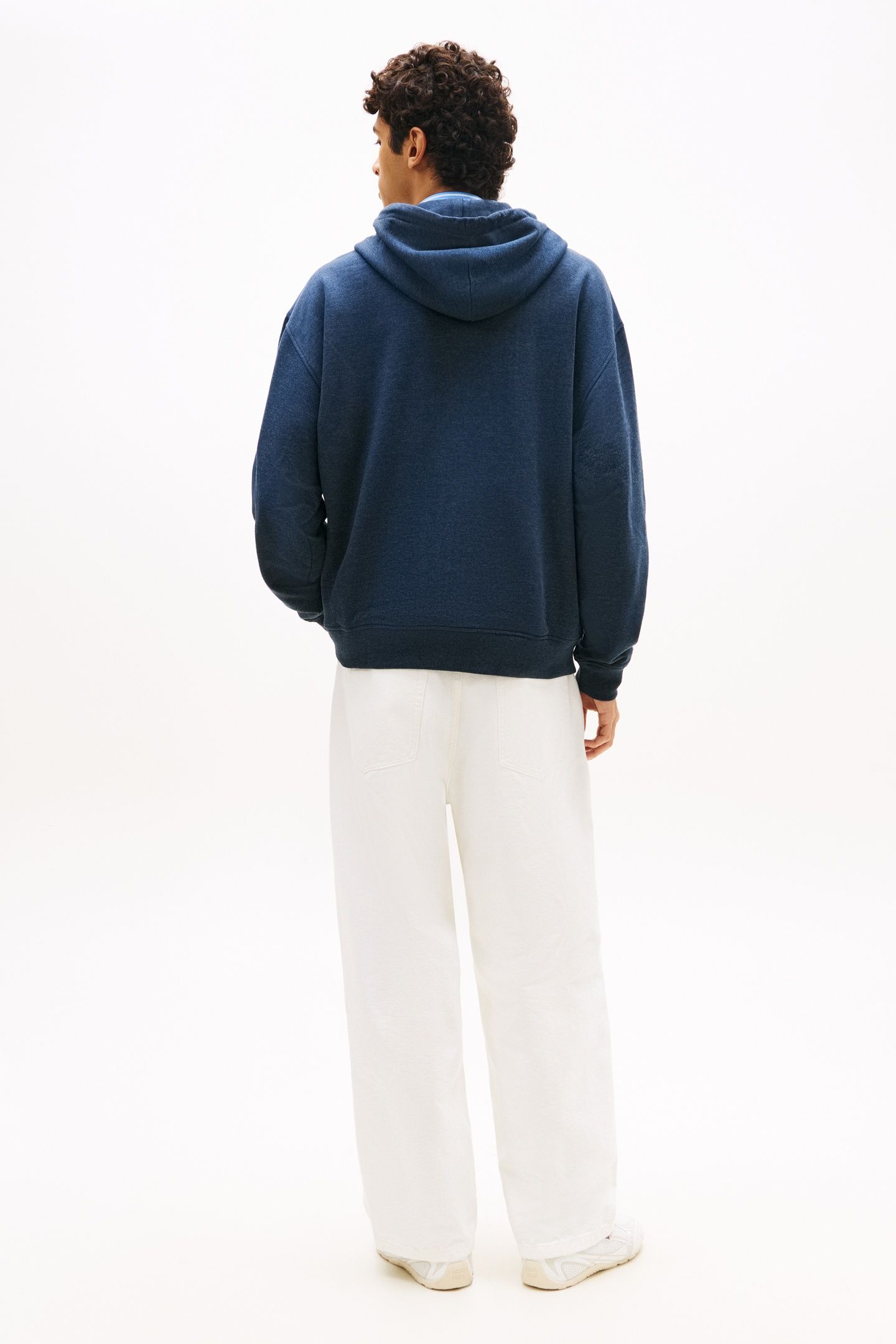 90S BADGE ZIP-THRU HOODIE DARK NIGHT NAVY 3