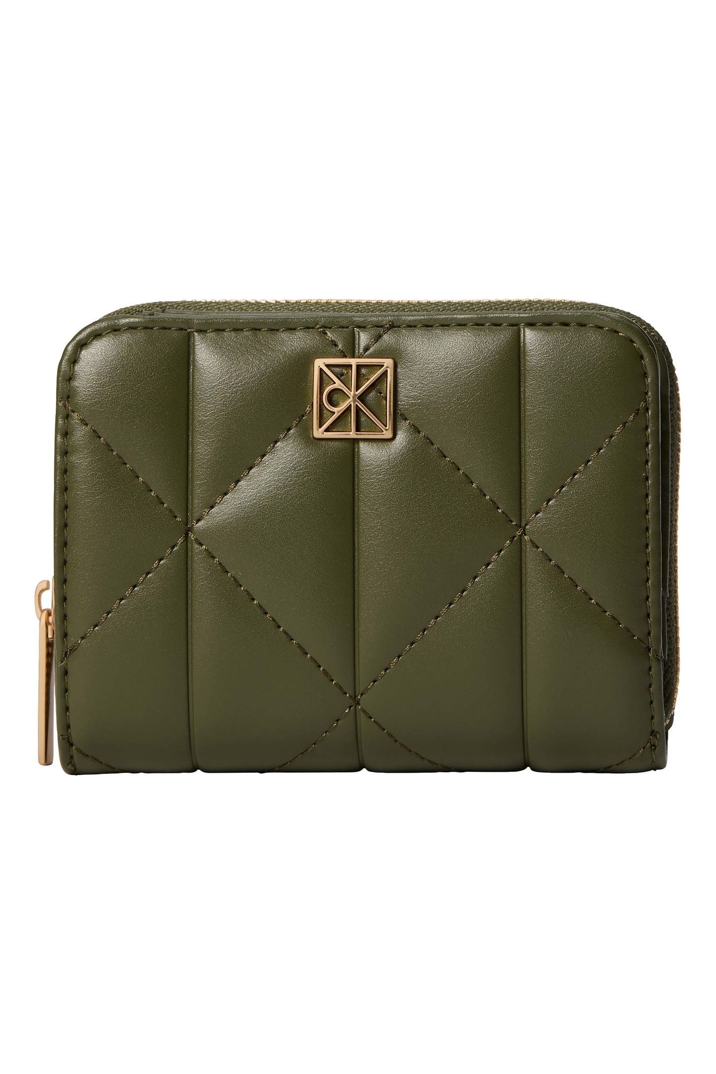 QUILTED FLAP ZIP AROUND WALLET CYPRESS 1