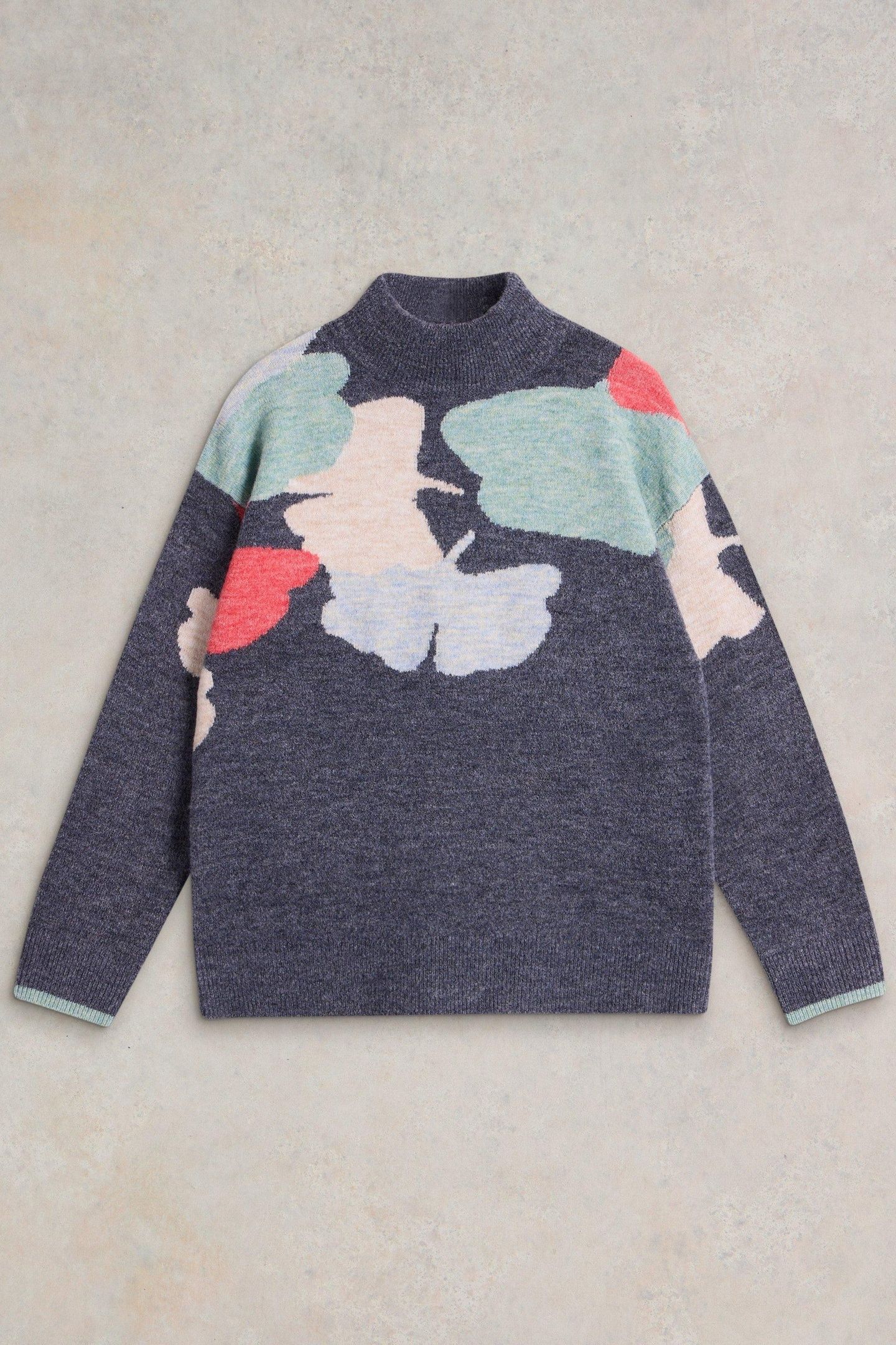 LUCY LEAF JUMPER BLUE MULTI 5