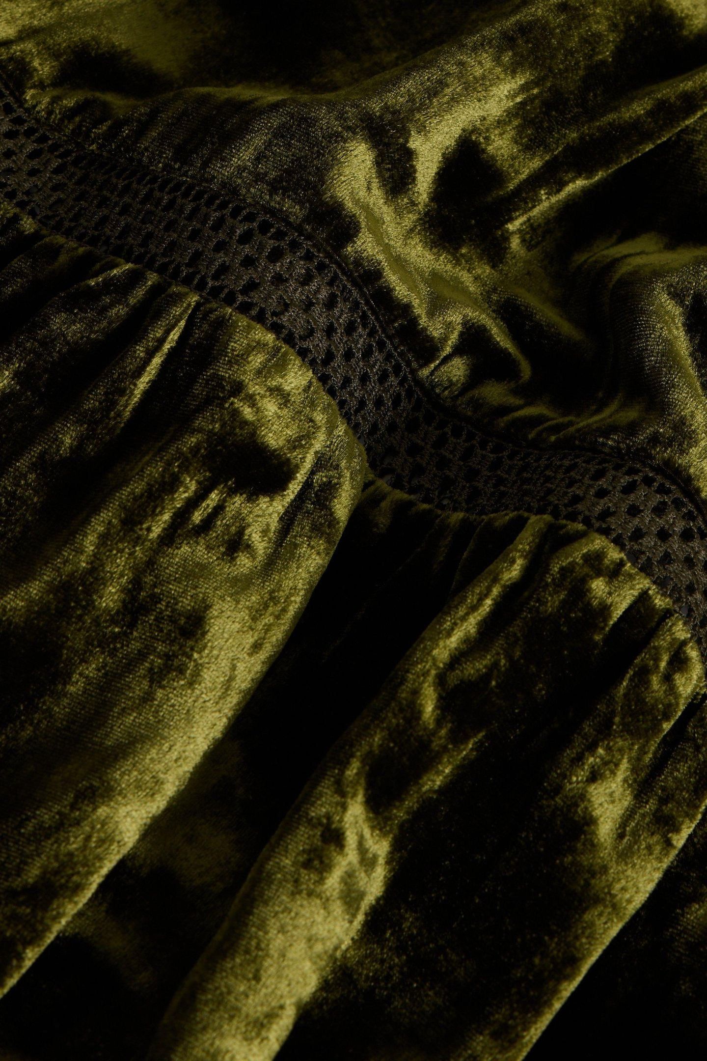 HARLEY VELVET DRESS KHAKI GREEN 5