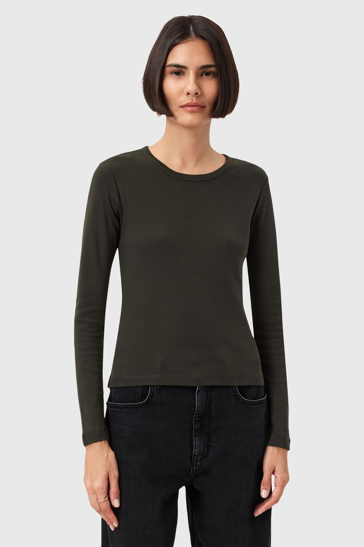 STEVIE LS TEE TRUE KHAKI GREEN 2