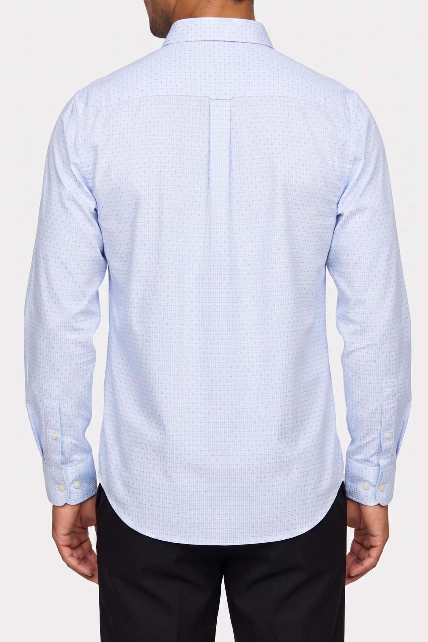 FLEX POPLIN MINI PRINT SHIRT SWEET BLUE 2