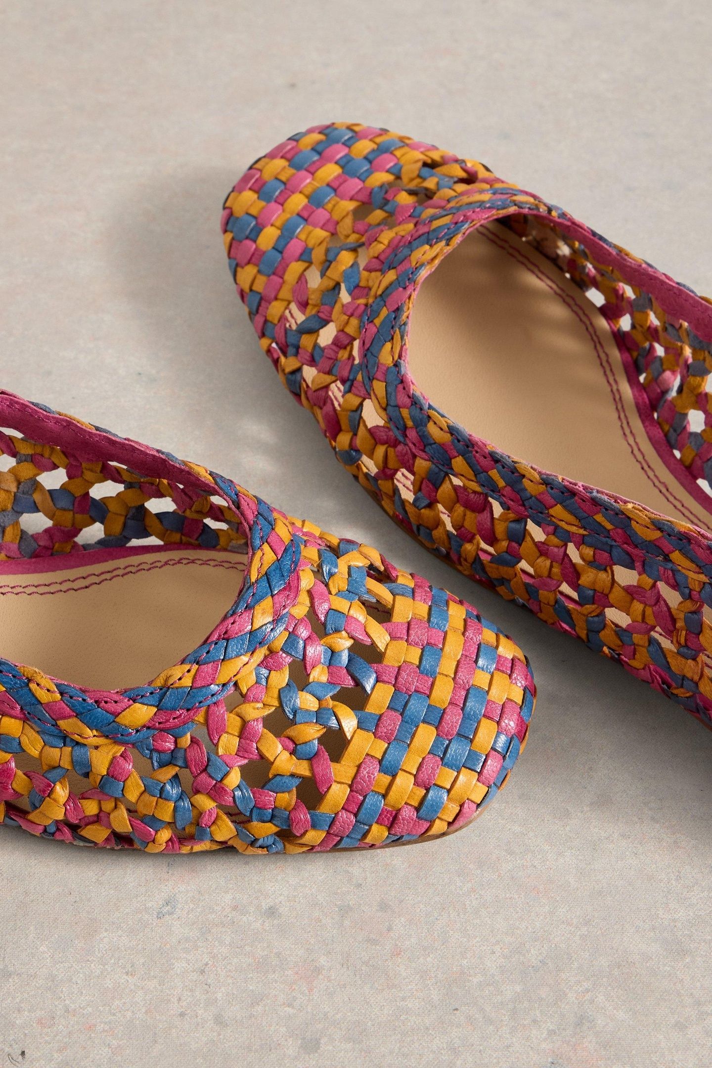 WINNIE WOVEN BALLERINA BRIGHT PINK 4