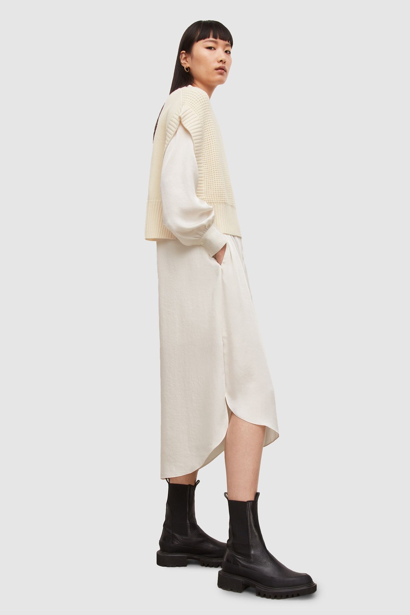 AGA SHIRT DRESS IVORY WHITE 6