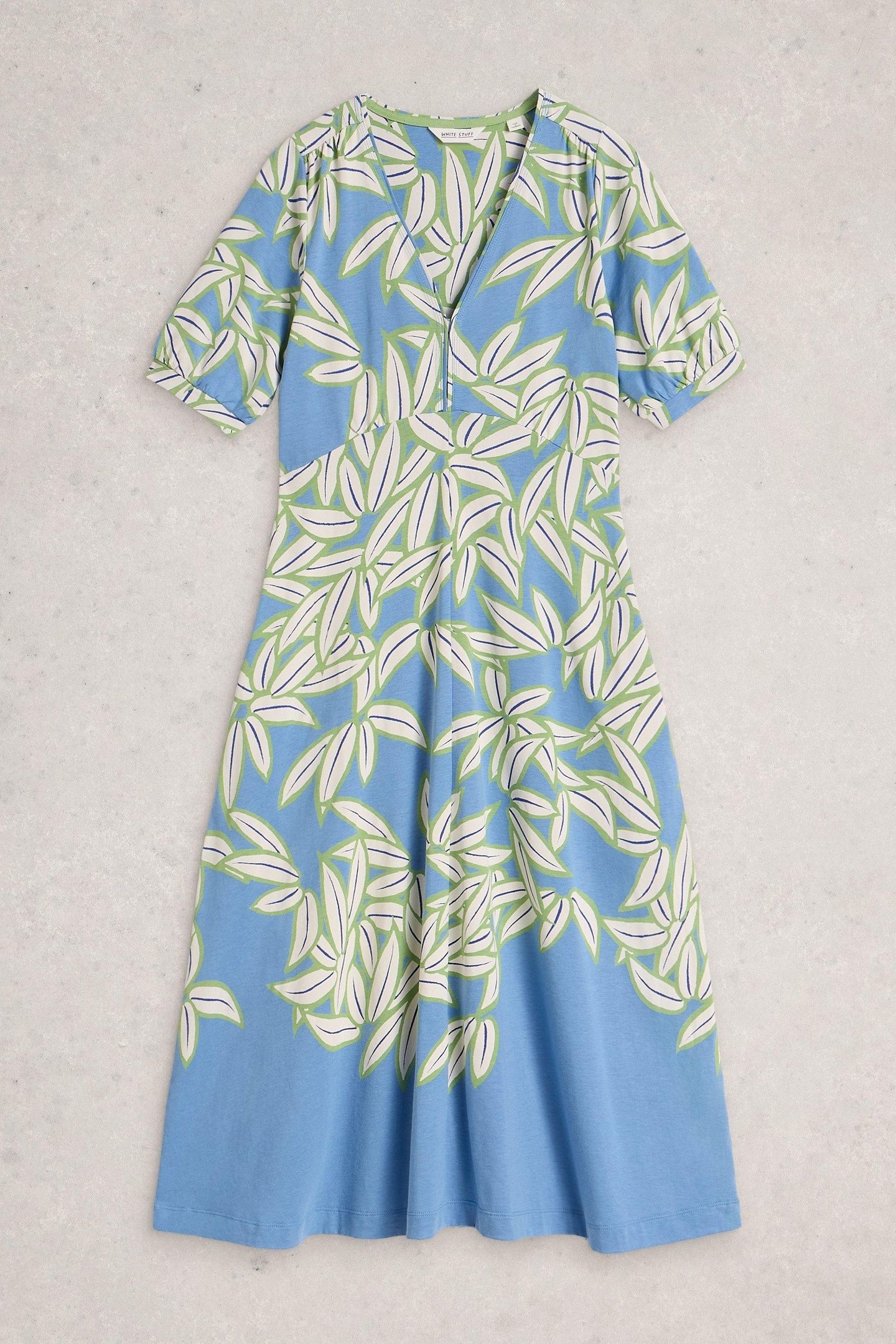 MEGAN JERSEY DRESS BLUE PRINT 4