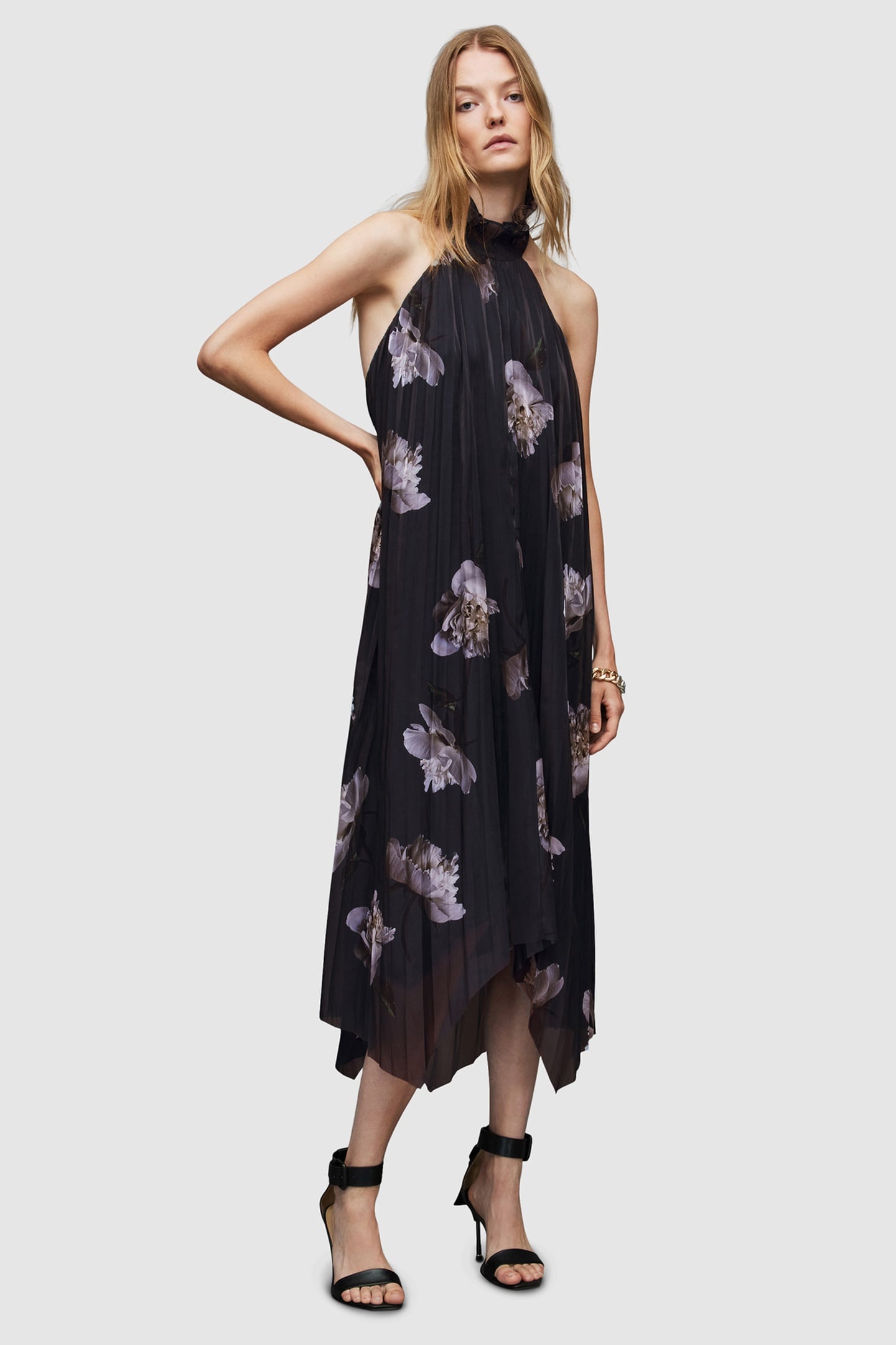 ALAYA CORDELIA DRESS SMOKE GREY 1