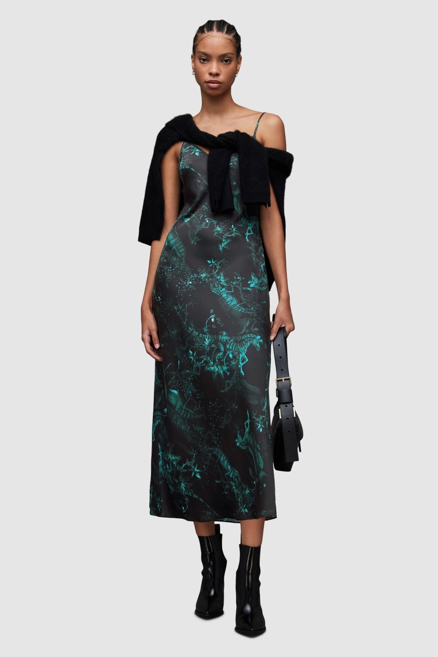 MELODY ZIG DRESS JEWEL GREEN 1