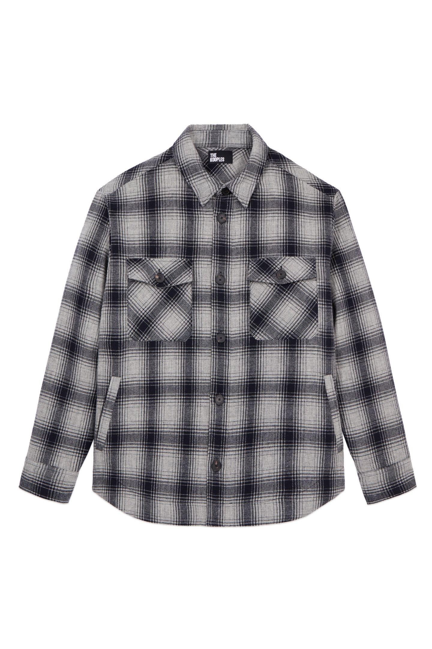 QUILTED CHECK JACKET GREY BLACK 4