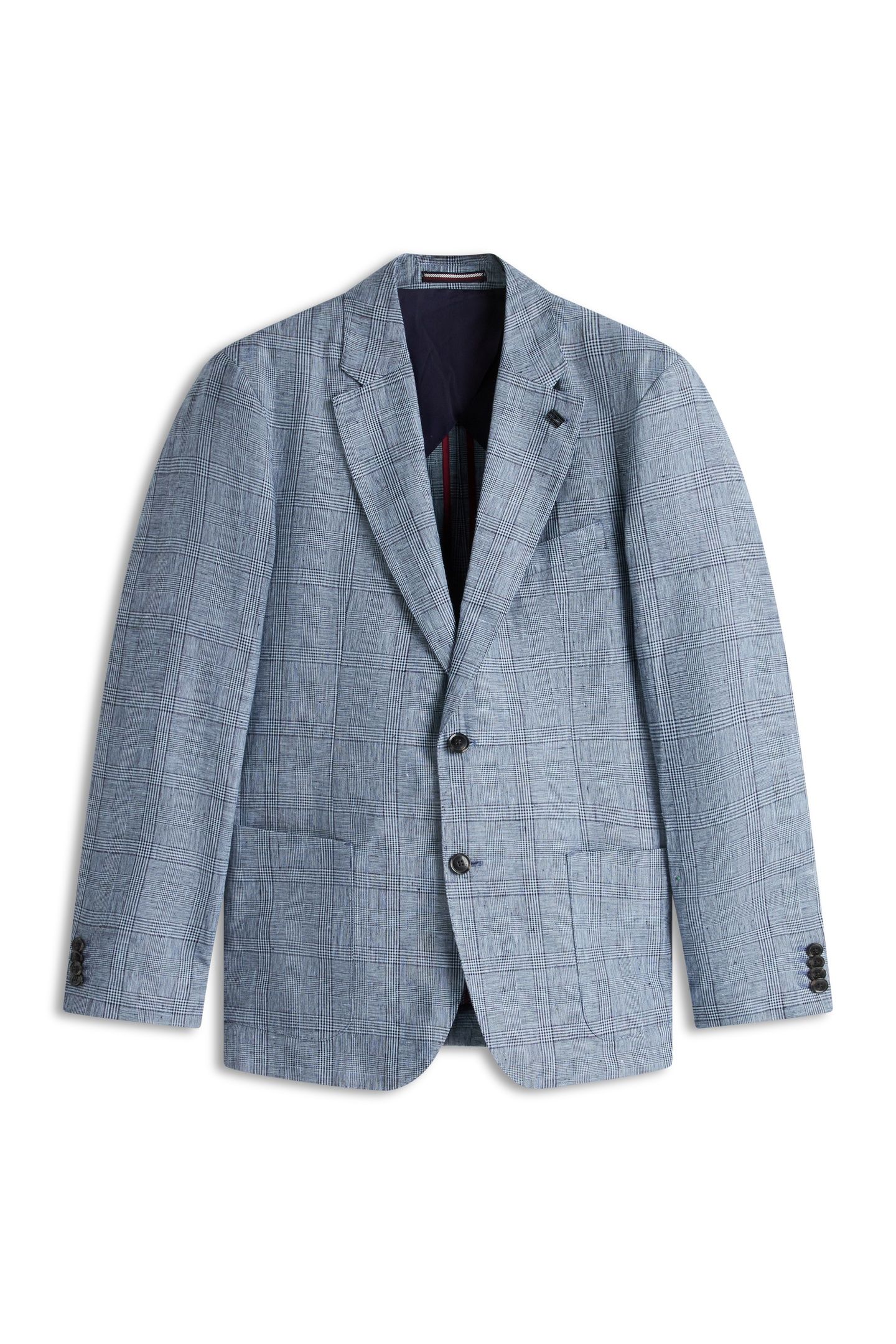 DC SMALL CHECK BLAZER NAVY IRIS CHECK 4