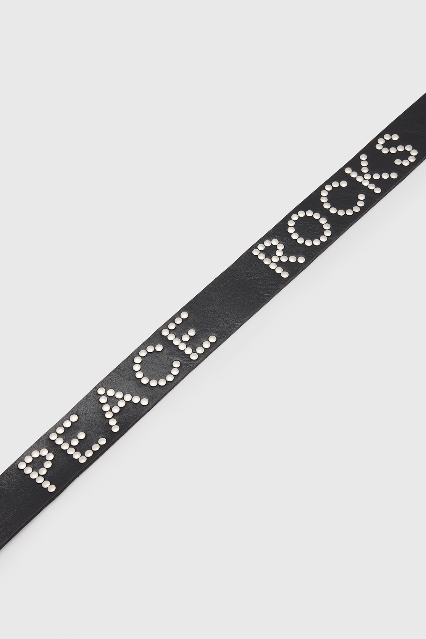 PEACE ROCKS BELT BLACK/ANTQ NICKEL 7