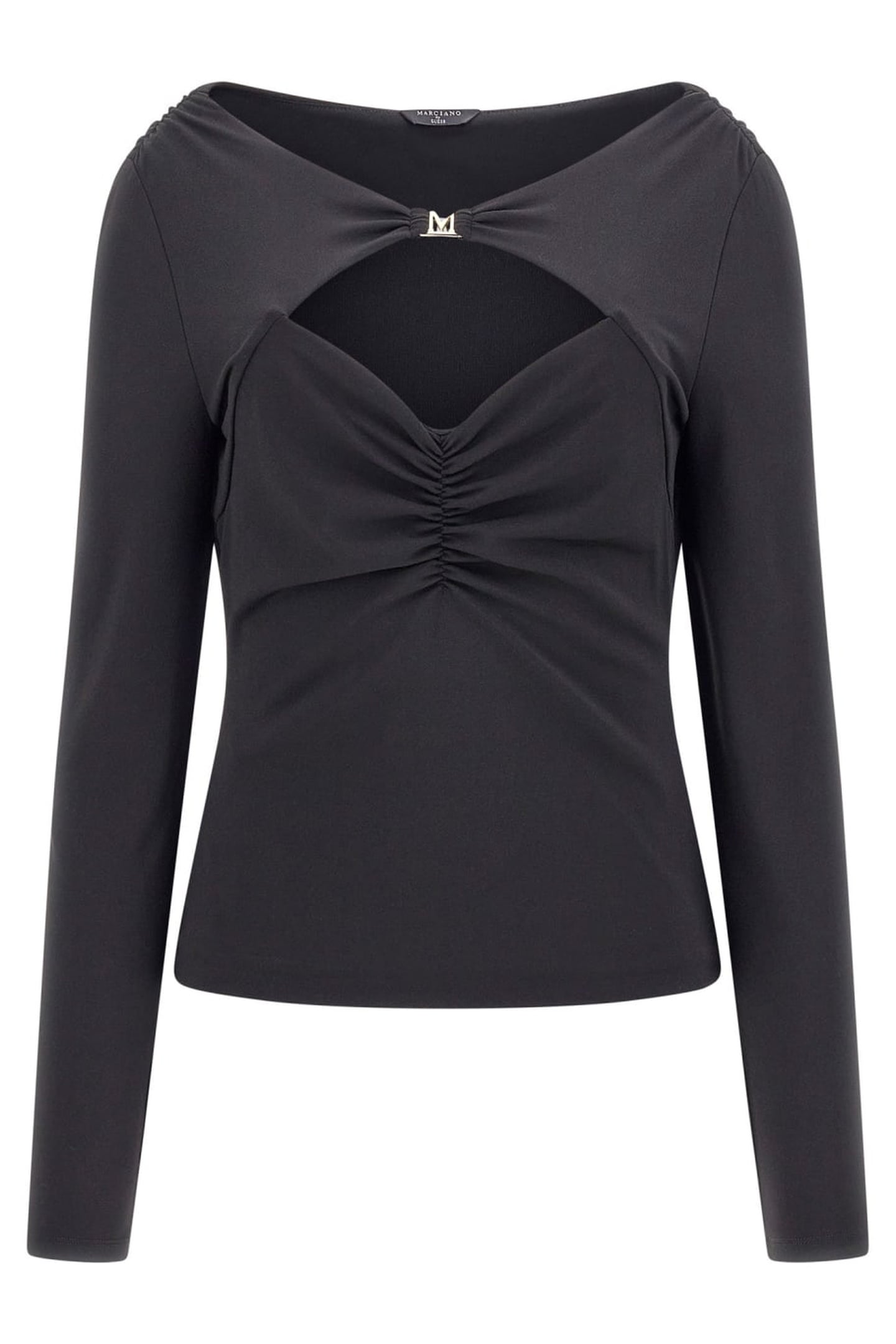 OLGA LS CUT OUT TOP JET BLACK A996 1