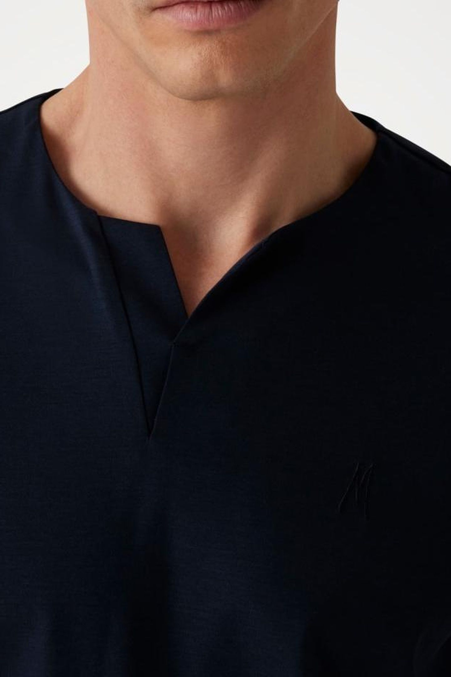 OPEN COLLAR SS TEE R NAVY SEA 5