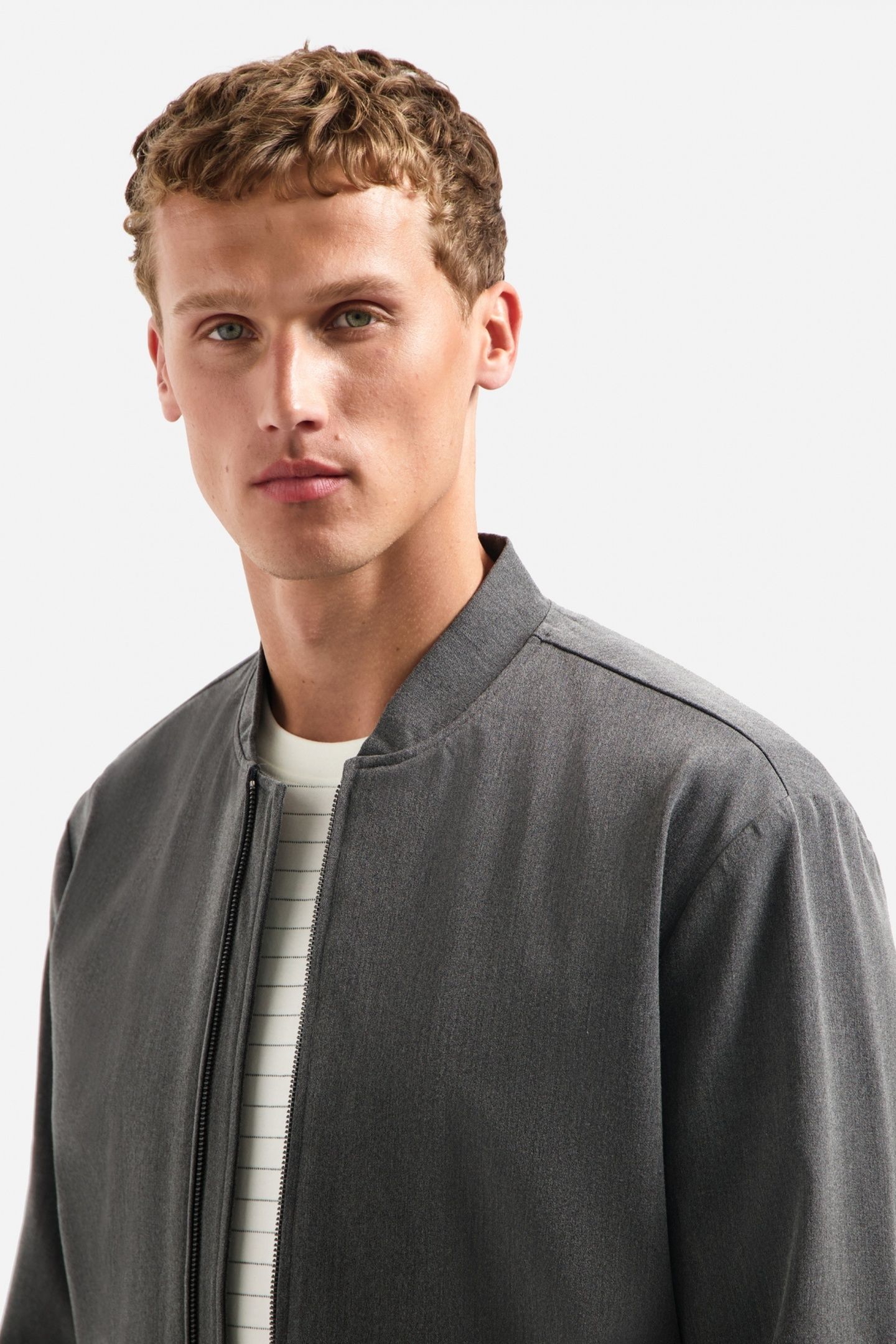 JACKET SHIRT BOMBER MELANGE HYBRID GREY MELANGE 7