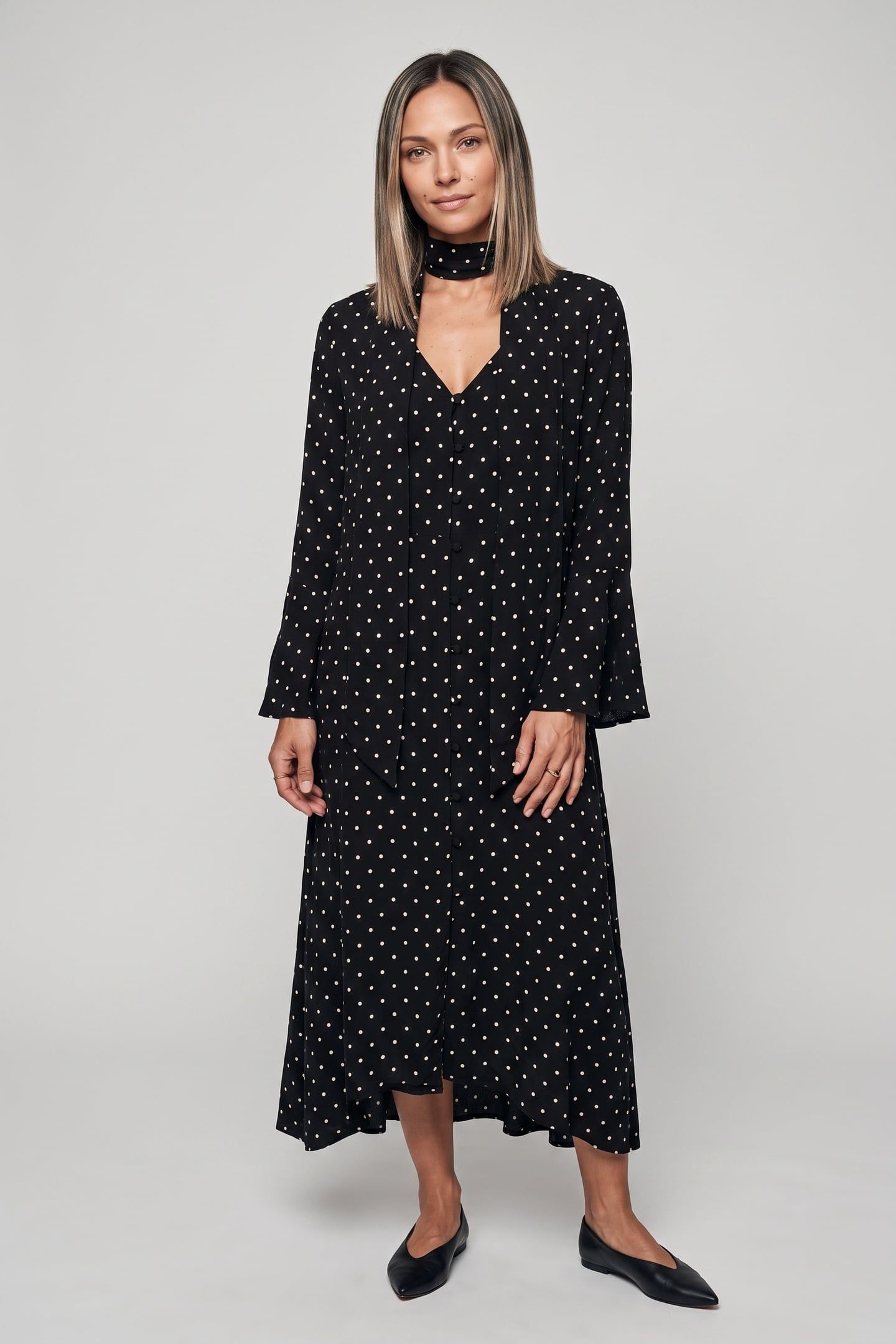 GUILIANA MAXI DRESS BLACK 1