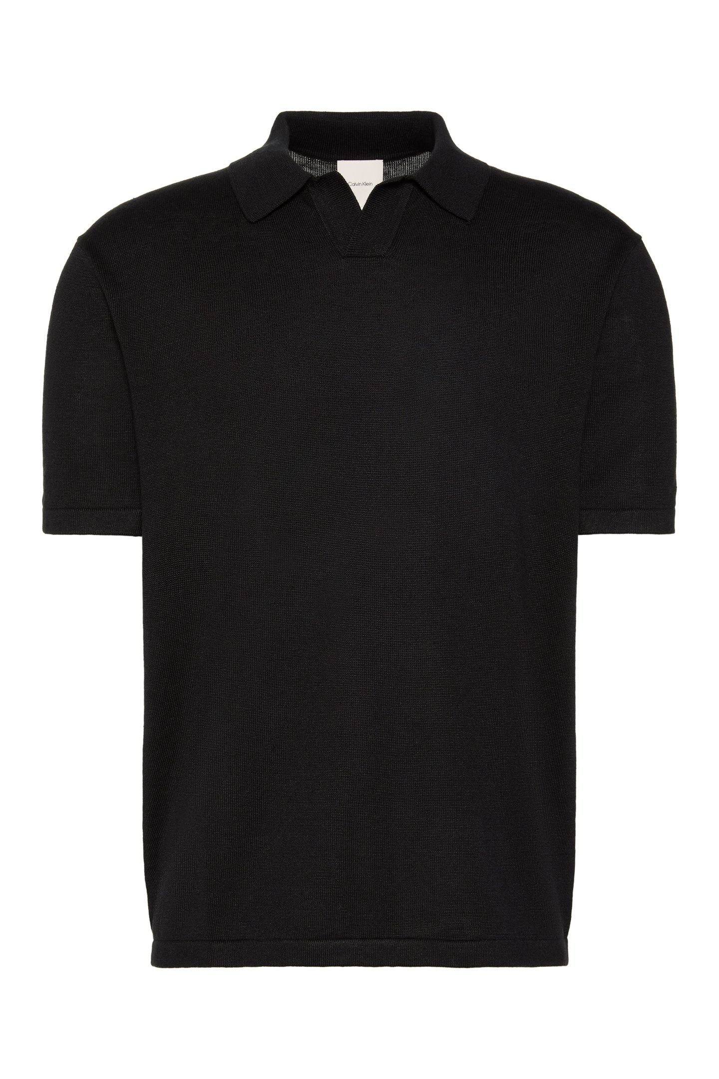 SS LINEN BLEND JOHNNY SWEATER BLACK 4