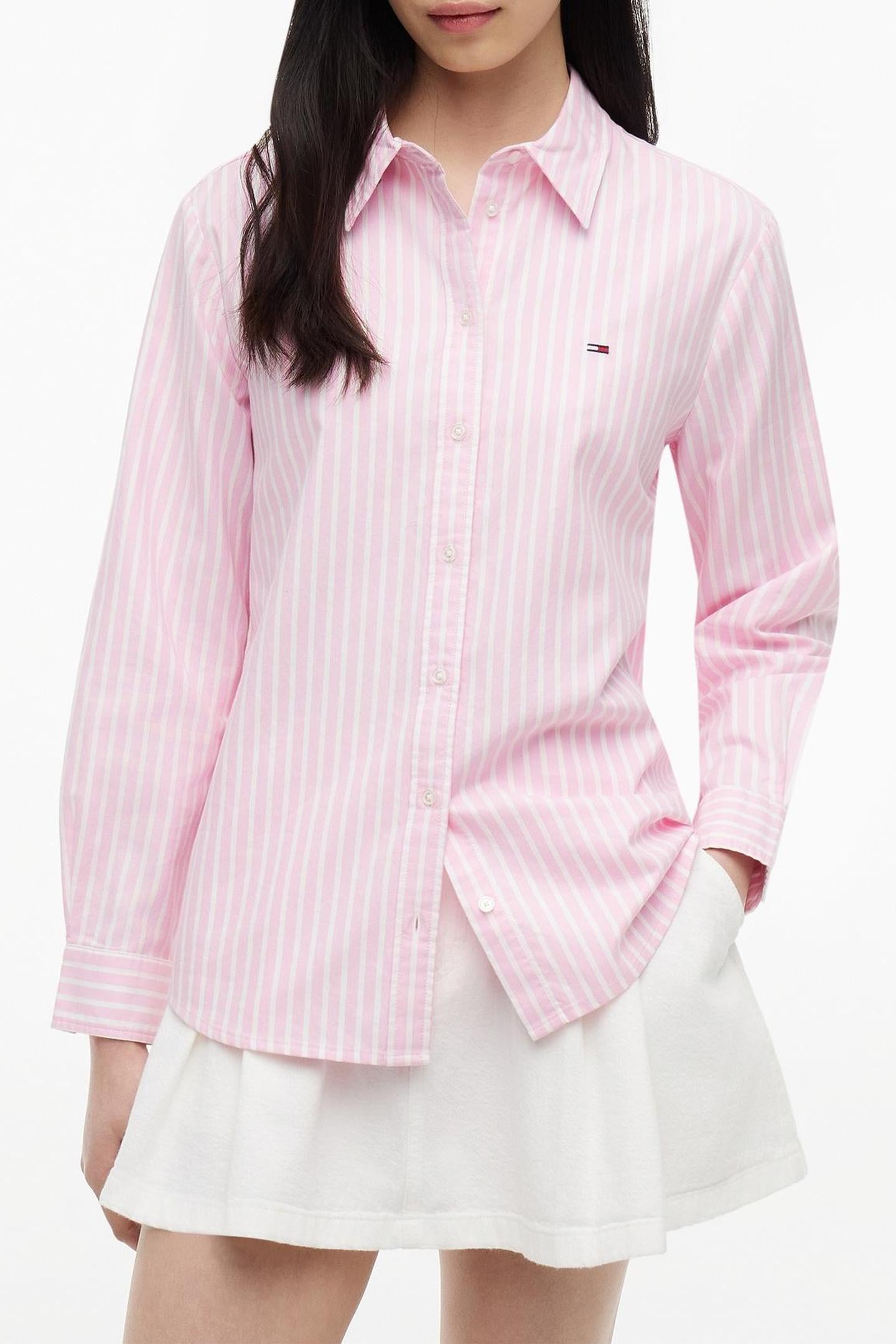 REGULAR OXFORD SHIRT PINK DAISY/STRIPE 1