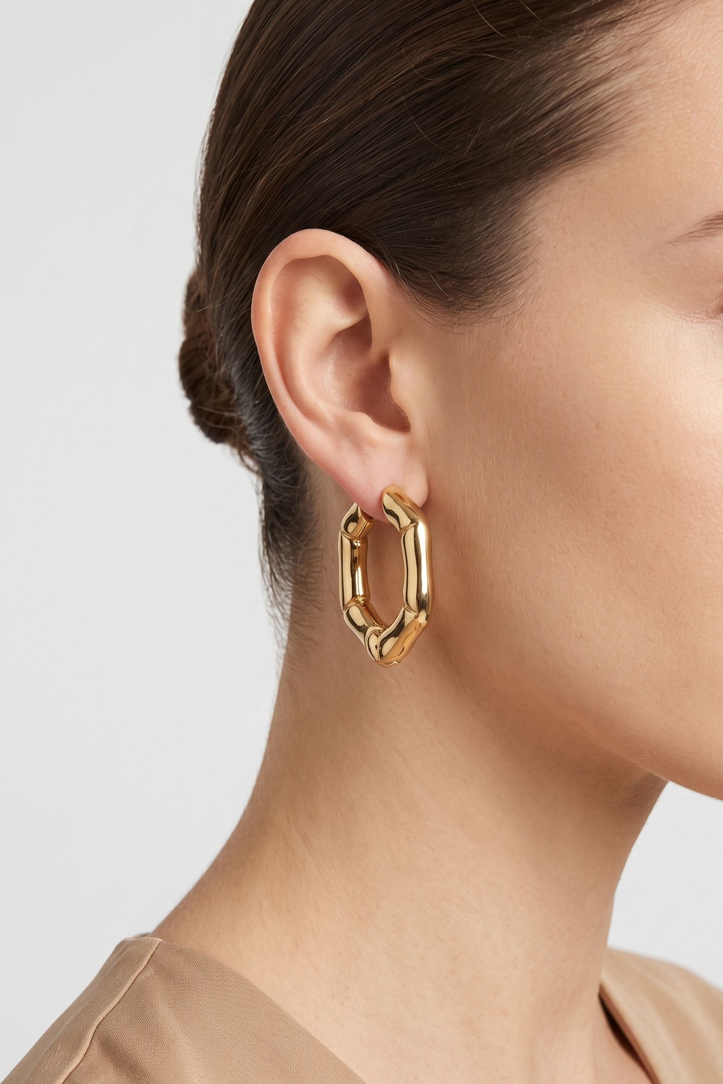 HEXAGON OHRRINGE GOLD 1