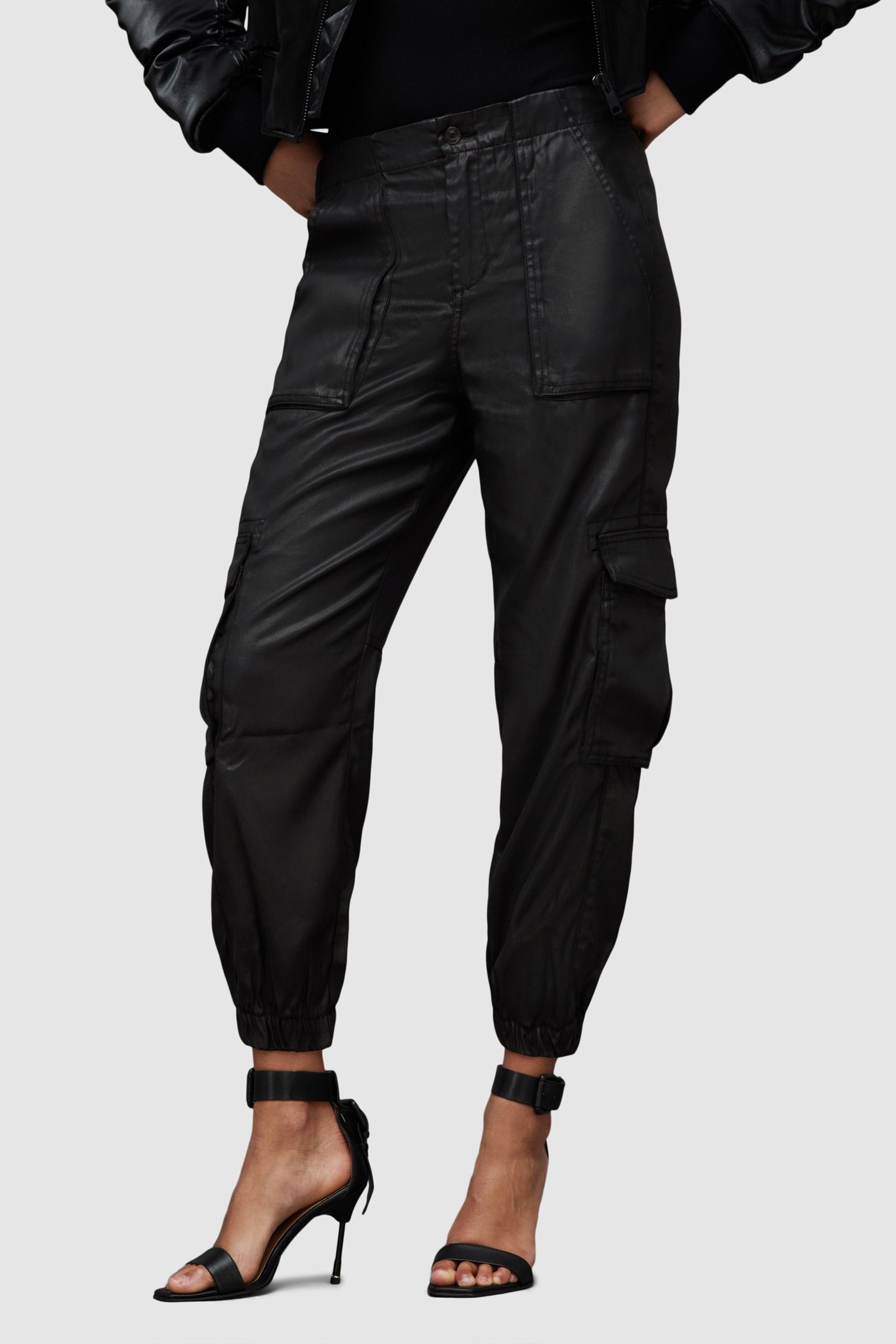FRIEDA COATED TROUSE BLACK 3