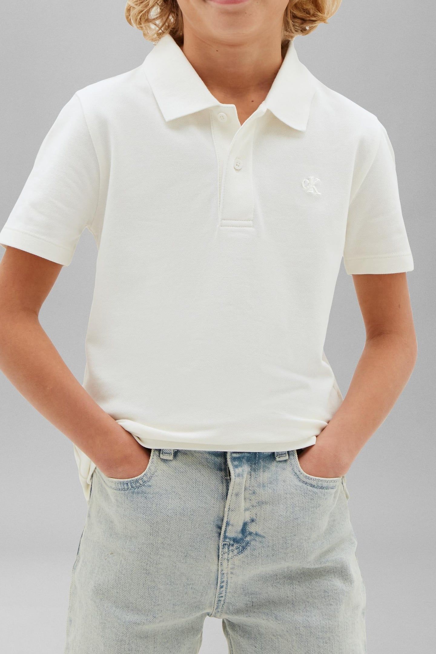 BOYS SOLID PIQUE POLO SHORT SLEEVE TOFU 1
