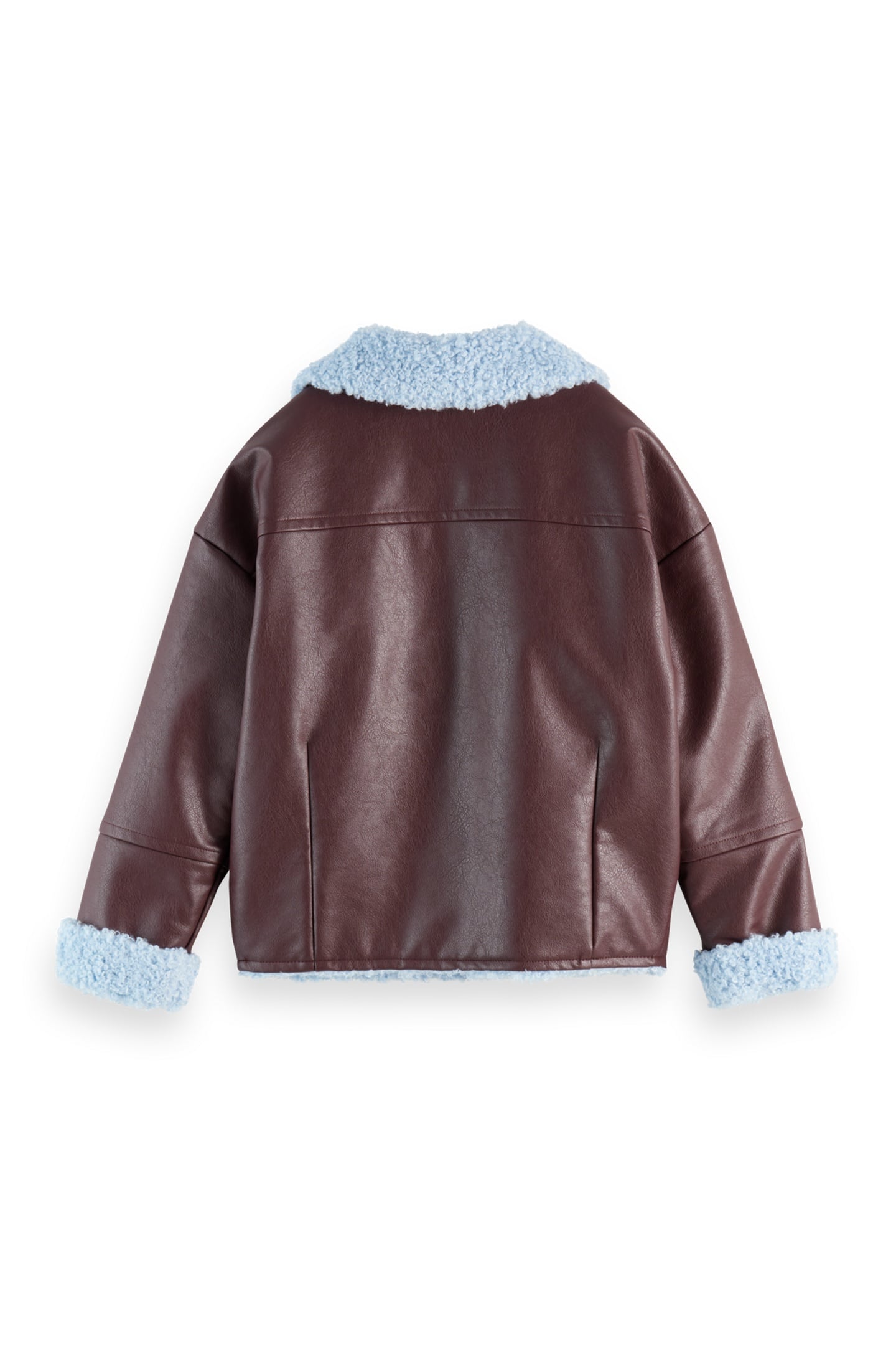 GIRLS FAUX LEATHER JACKET FUDGE 2