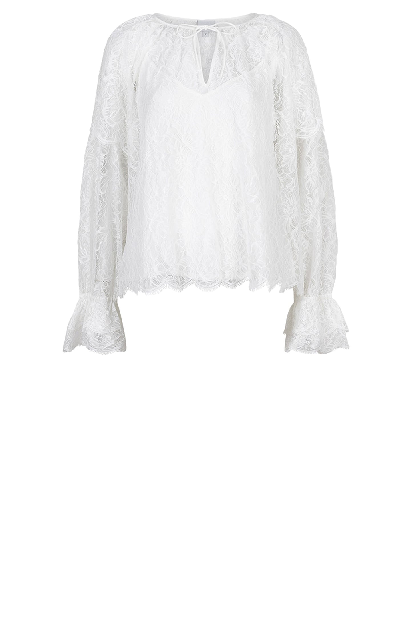 ZILAN BOHO DETAILED LACE TOP MILK WHITE 5