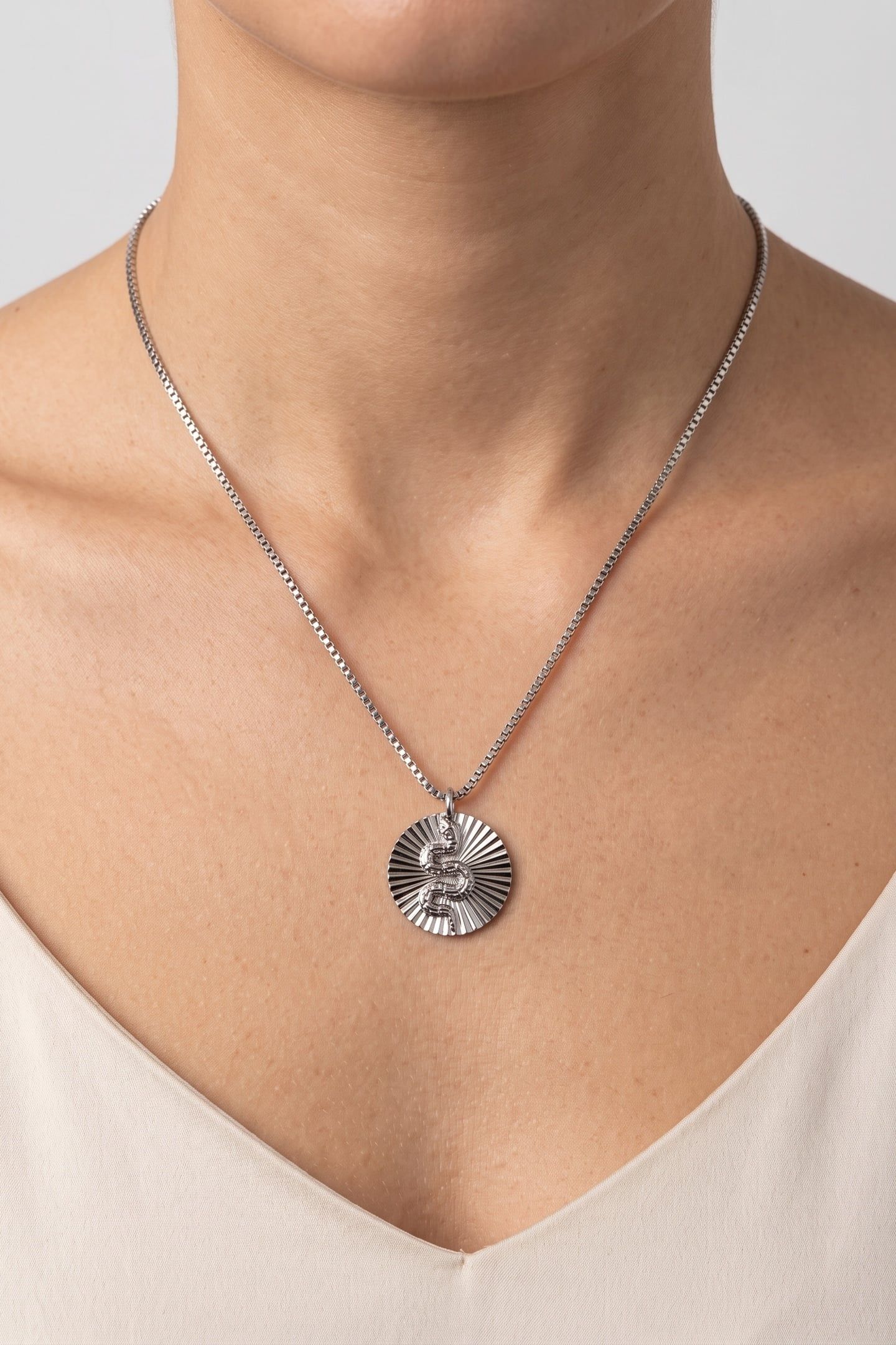 SNAKE COIN KETTE SILVER 1