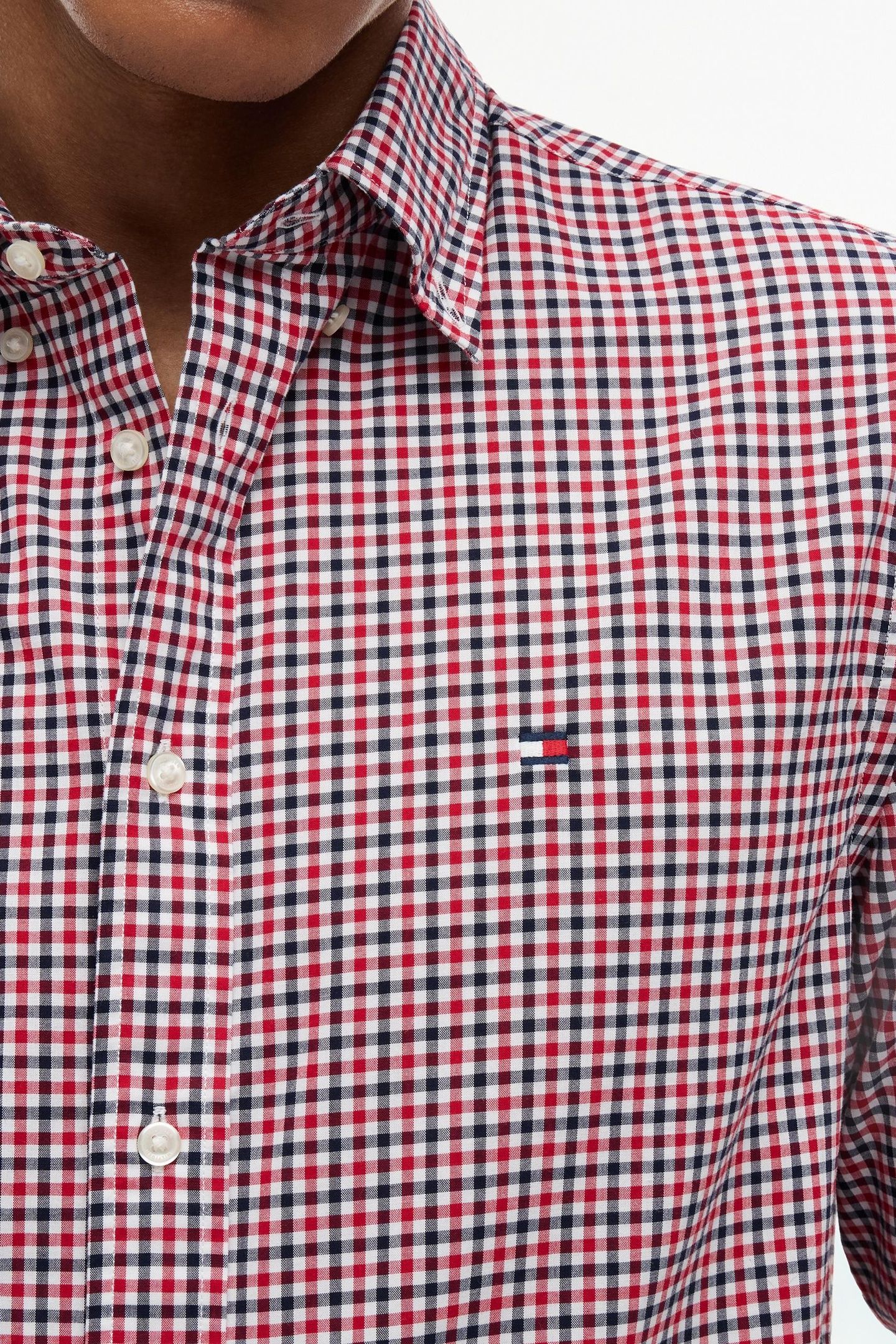 FLEX POPLIN GINGHAM MEDIUM RED/MULTI CHECK 3