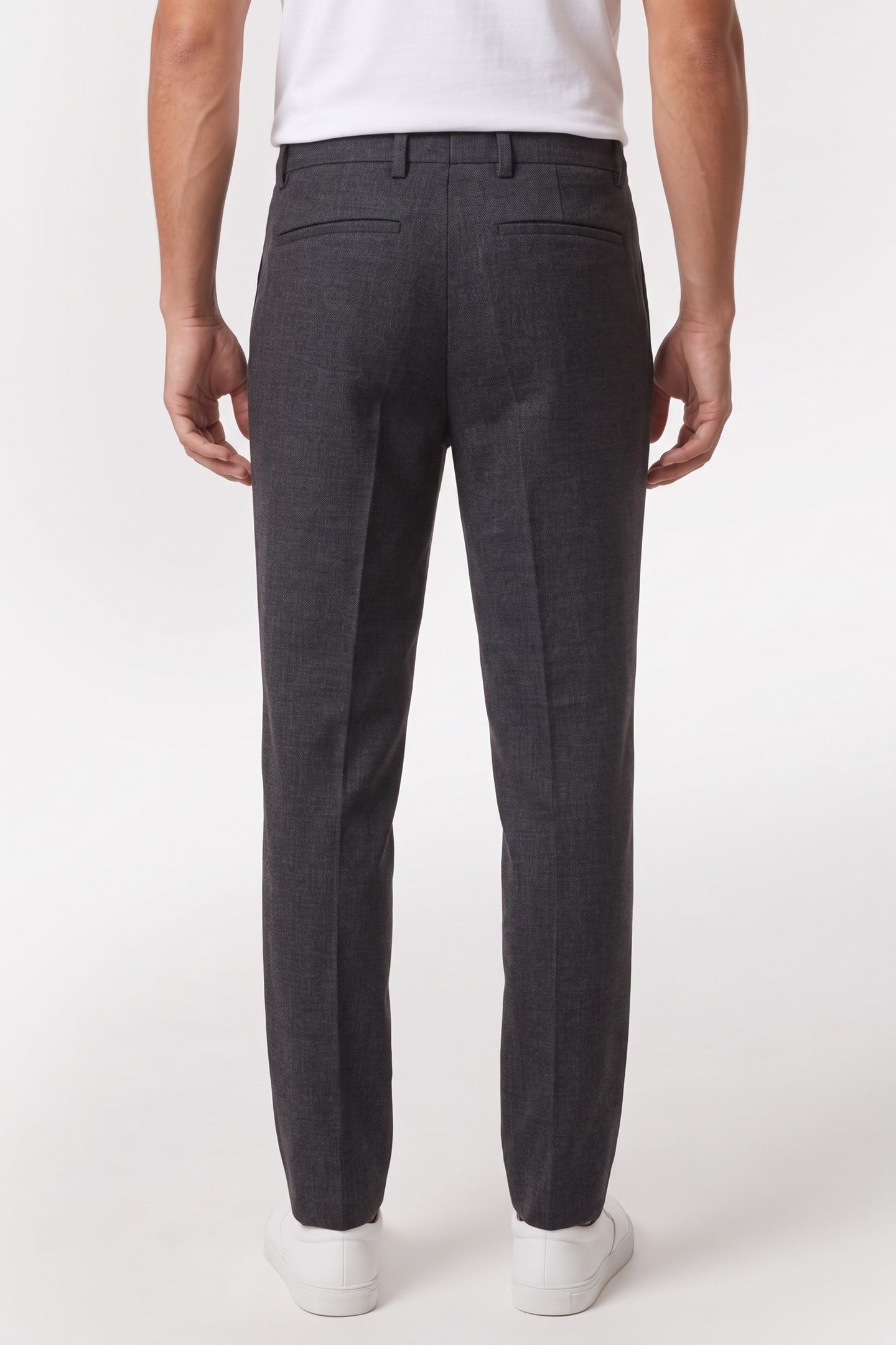 PANTS WITH PLEATS BLACK GREY 2