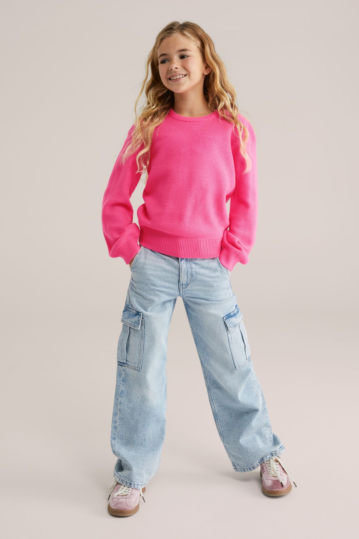 KNITTED PULLOVER BRIGHT PINK 2