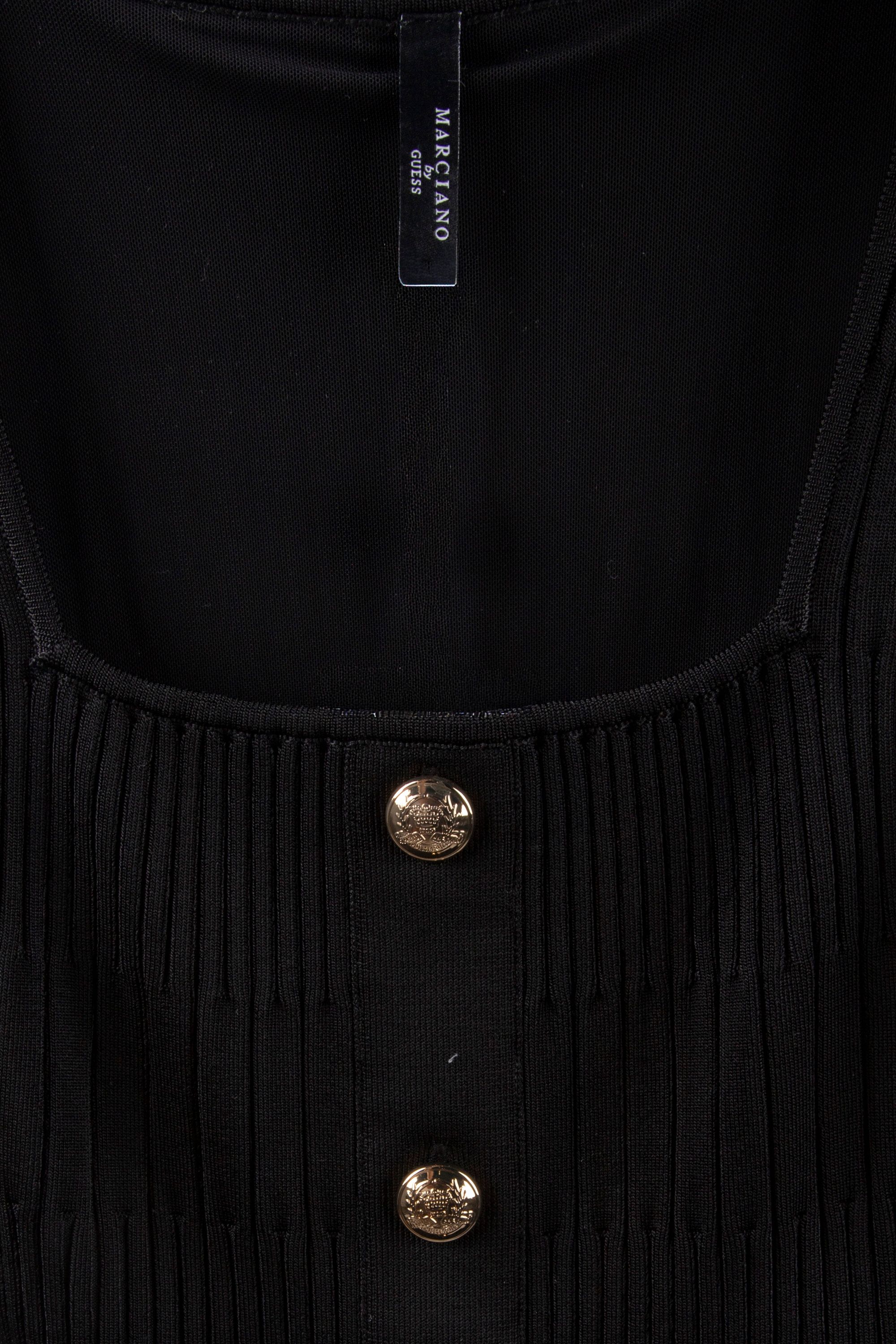 JANET RIBBED SL DRESS JET BLACK A996 3