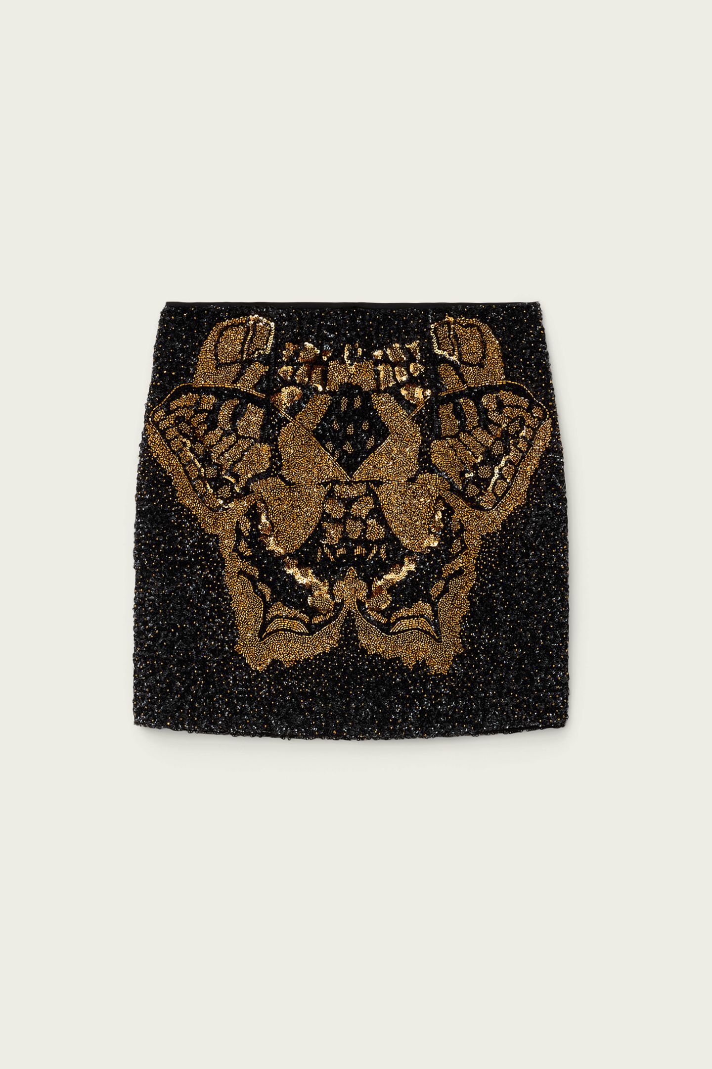JAMILIA EMB SKIRT BLACK/GOLD 3