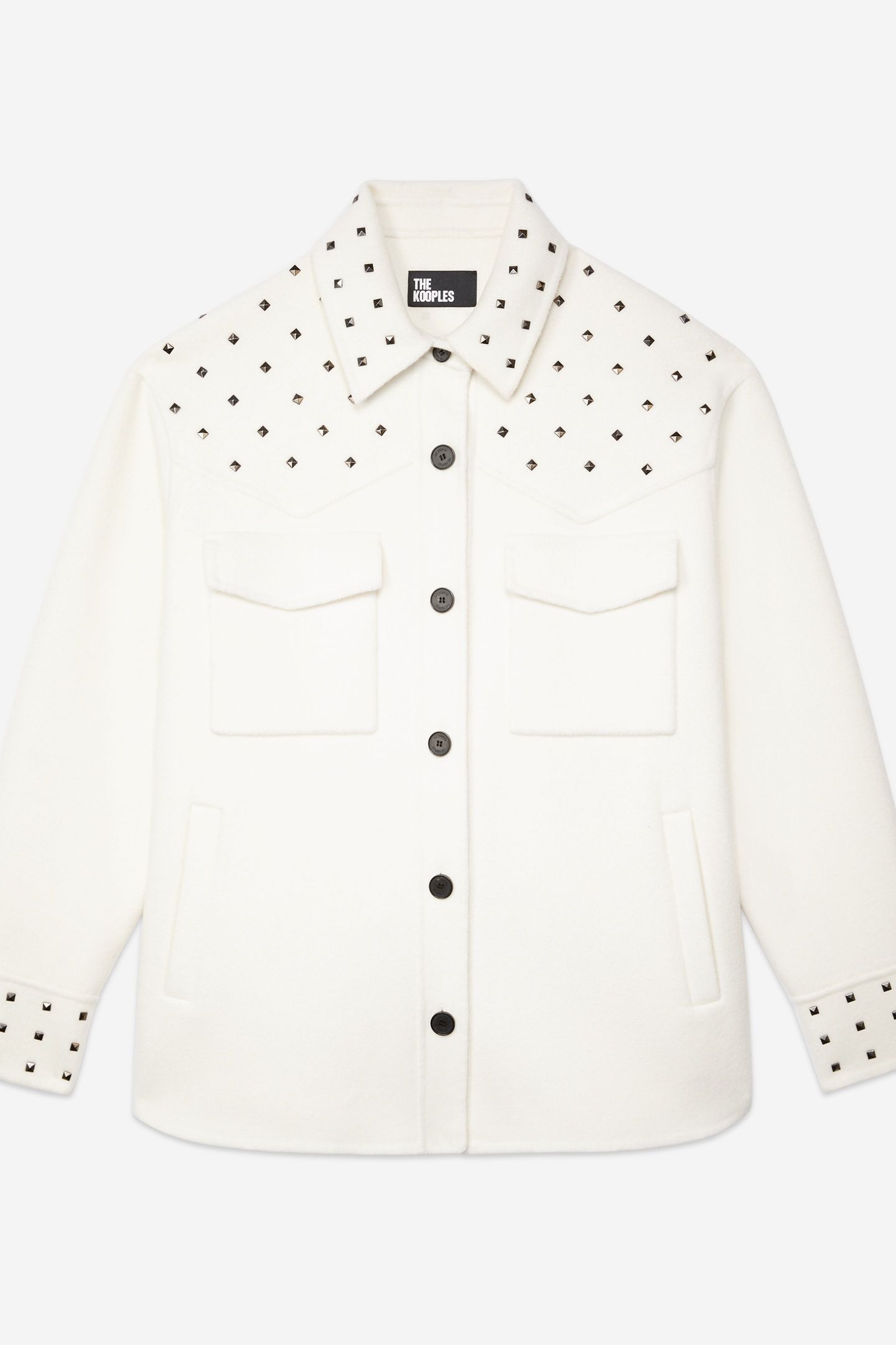 BLOUSON DOUBLE FACE DETAILS STUDS ECRU 4
