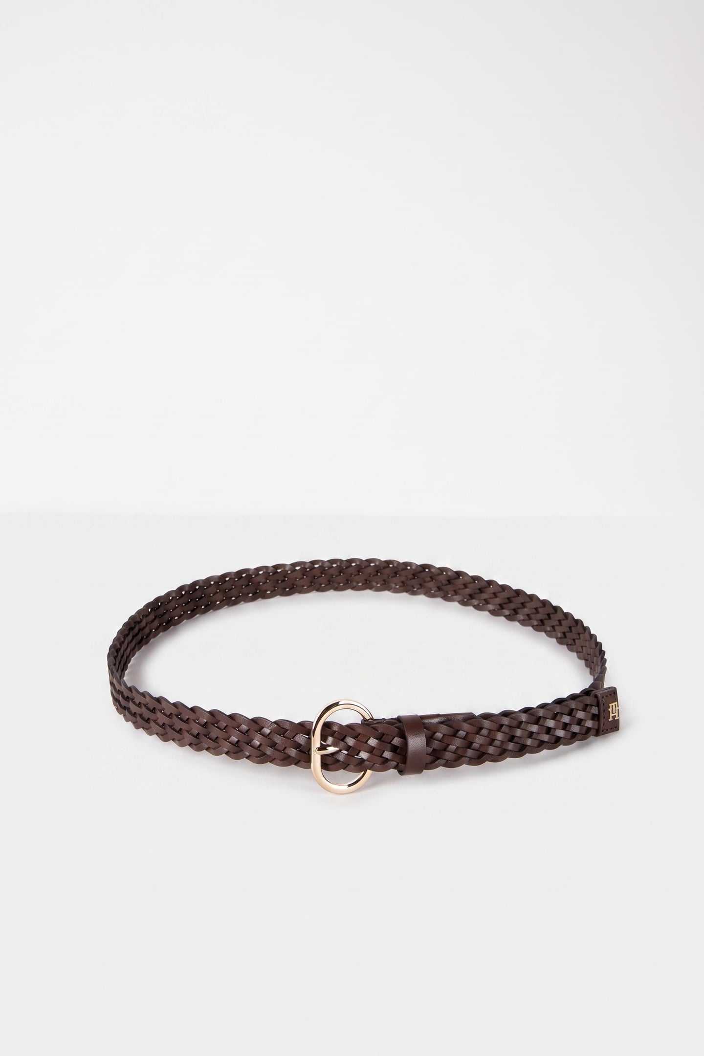 TH CHIC 2.5 WOVEN LEATHER BELT RICH WALNUT 2