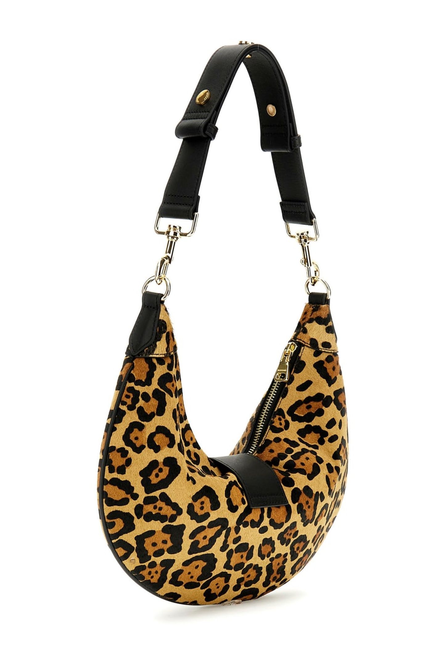 HALFMOON BAG PONY LEOPARD FUR 2