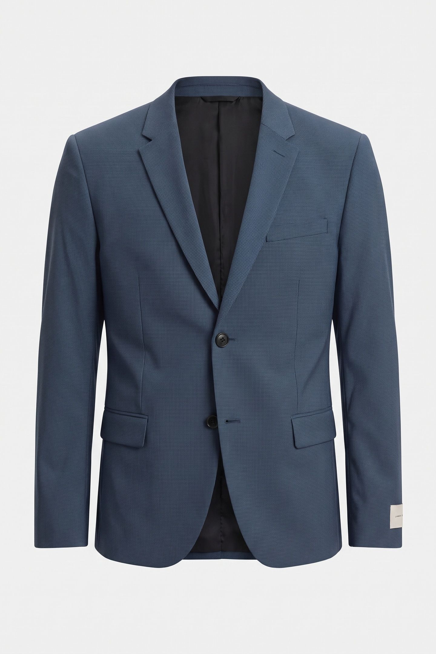 LS HOUNDSTOOTH SLIM SUIT JACKET ANCHOR NAVY 3
