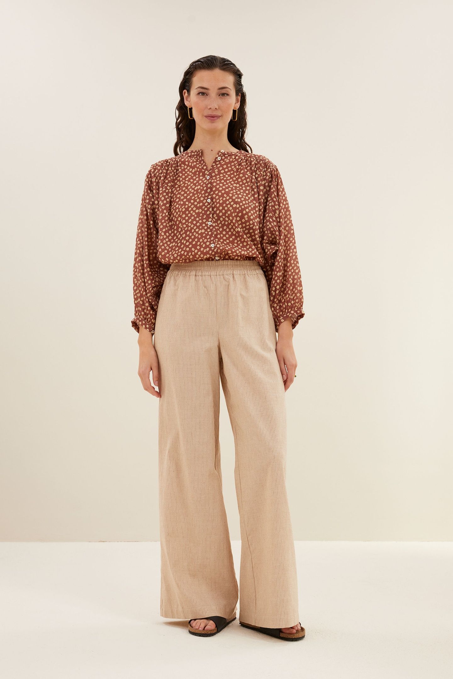 RANDY LUREX STRIPE PANTS COPPER LUREX STRIPE 3