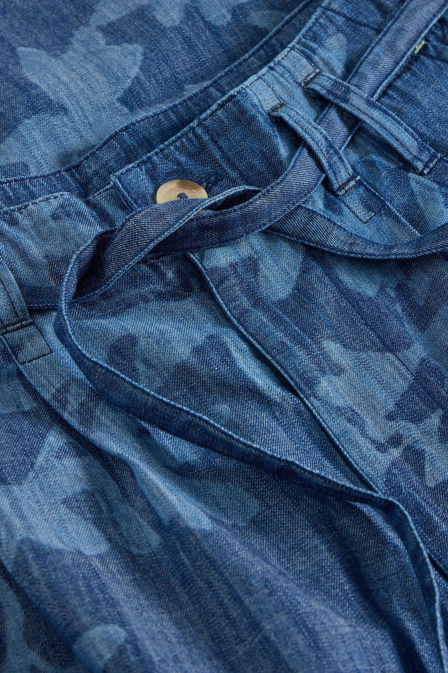 FARAH DENIM WIDE LEG TROUSER DENIM PRINT 5