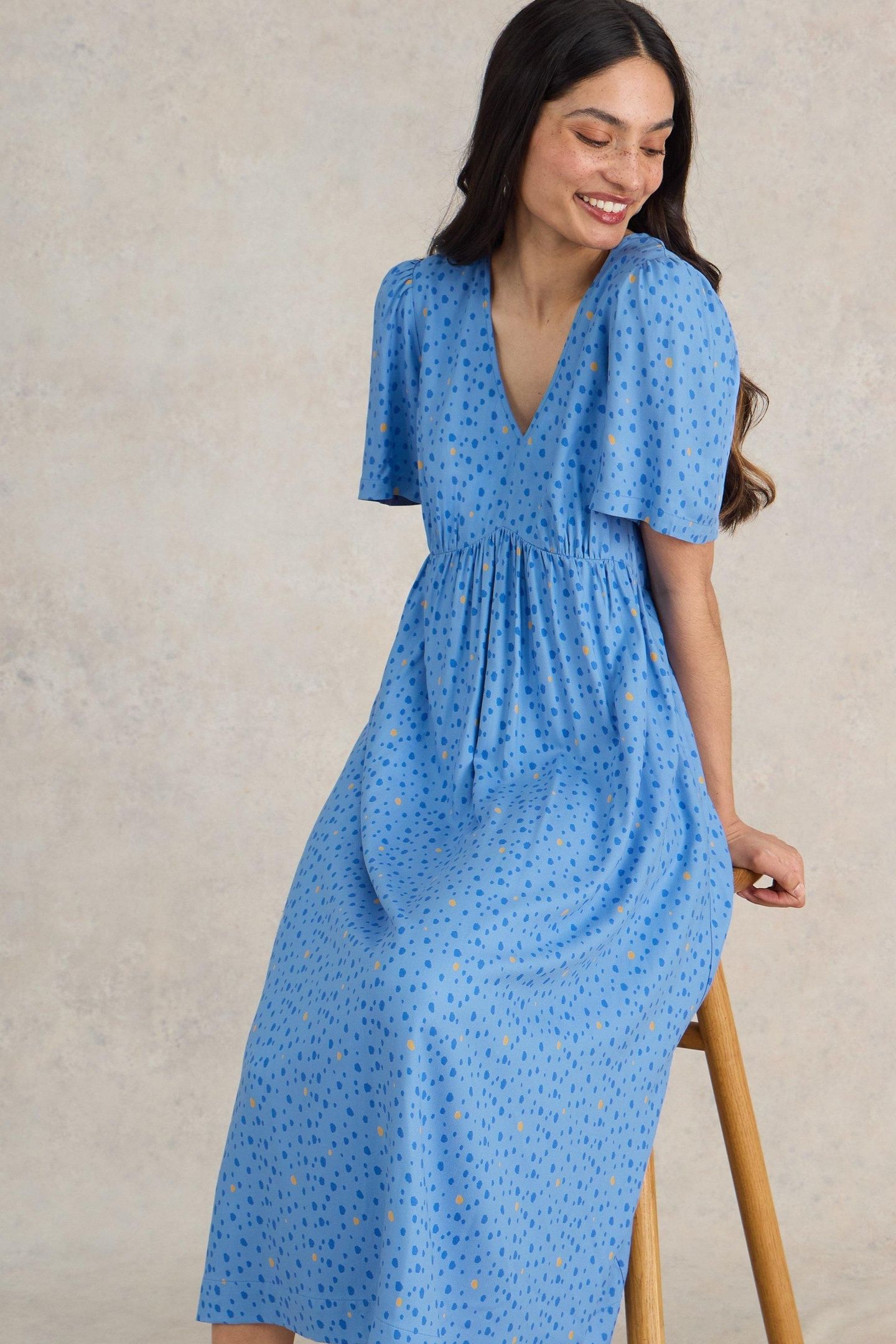LUCY MIDI DRESS BLUE MULTI 5