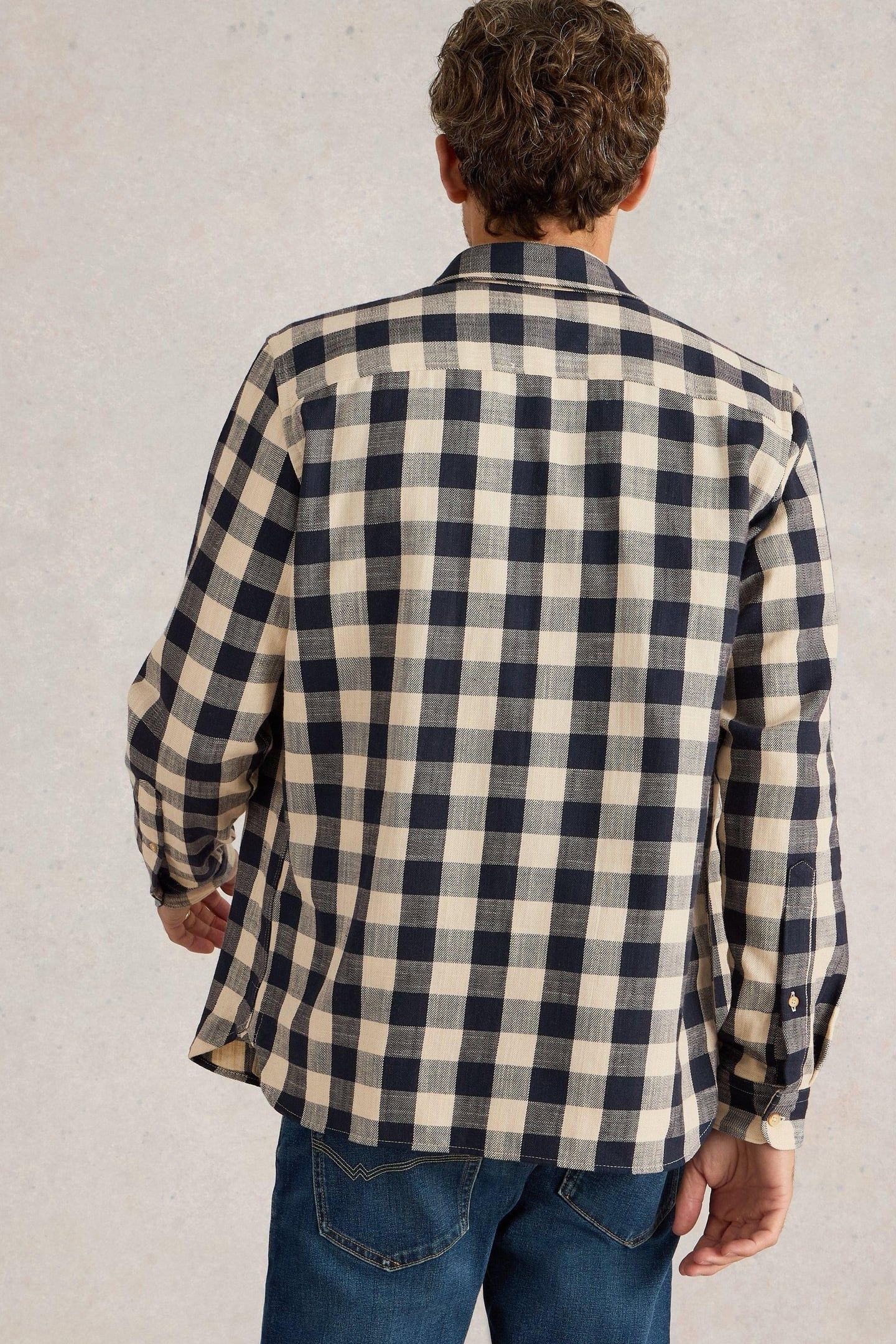 BUFFALO CHECK LS SHIRT NAVY MULTI 3