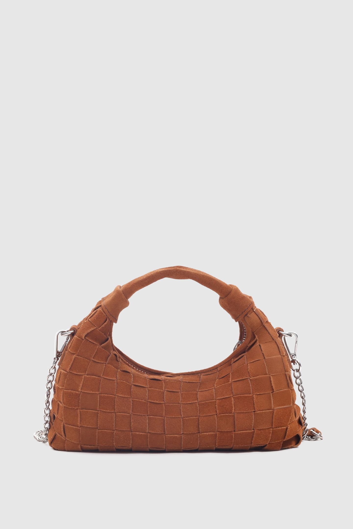 MINI DANDY BRAIDED SUEDE PECAN BROWN 4