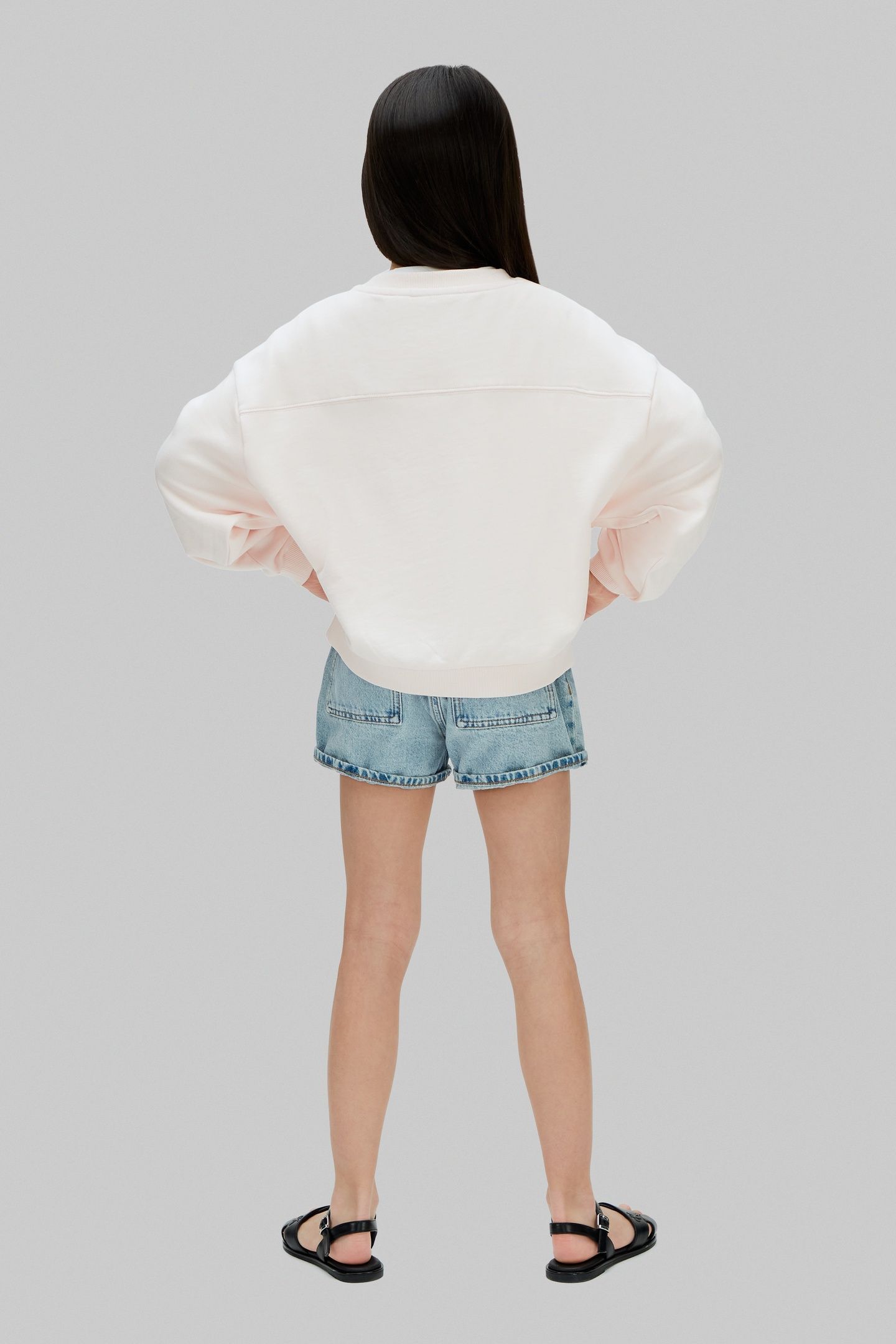 GIRLS CREWNECK SWEATSHIRT PEARL 2