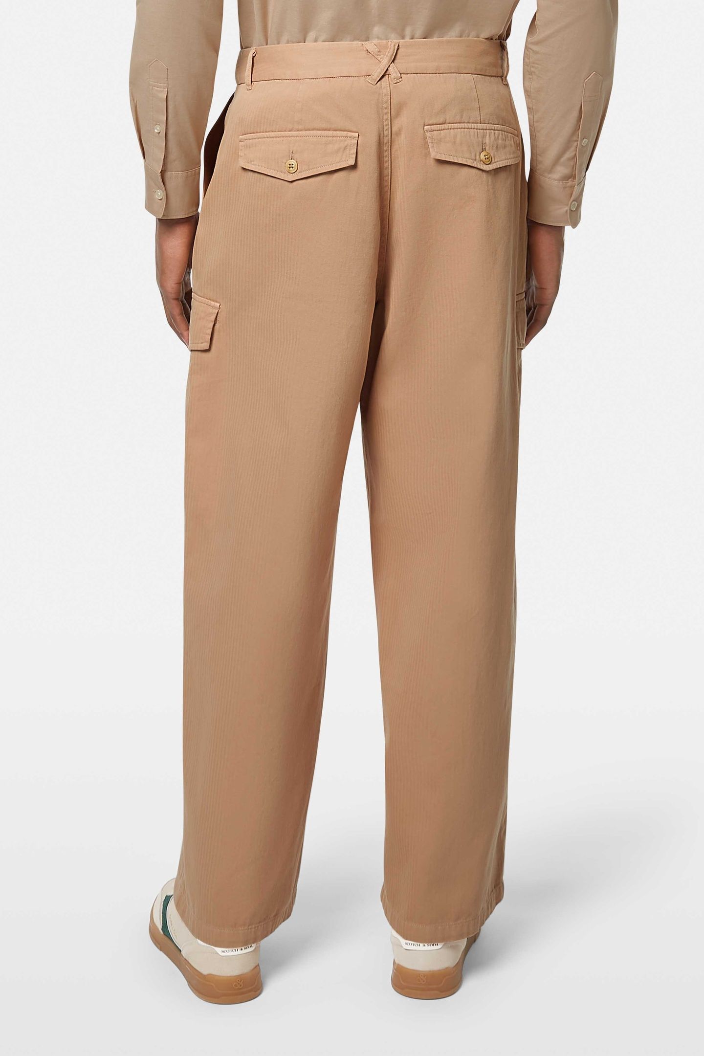 DAZE - GARMENT-DYED HERRINGBONE CARGO PANT SOFT CAMEL 3