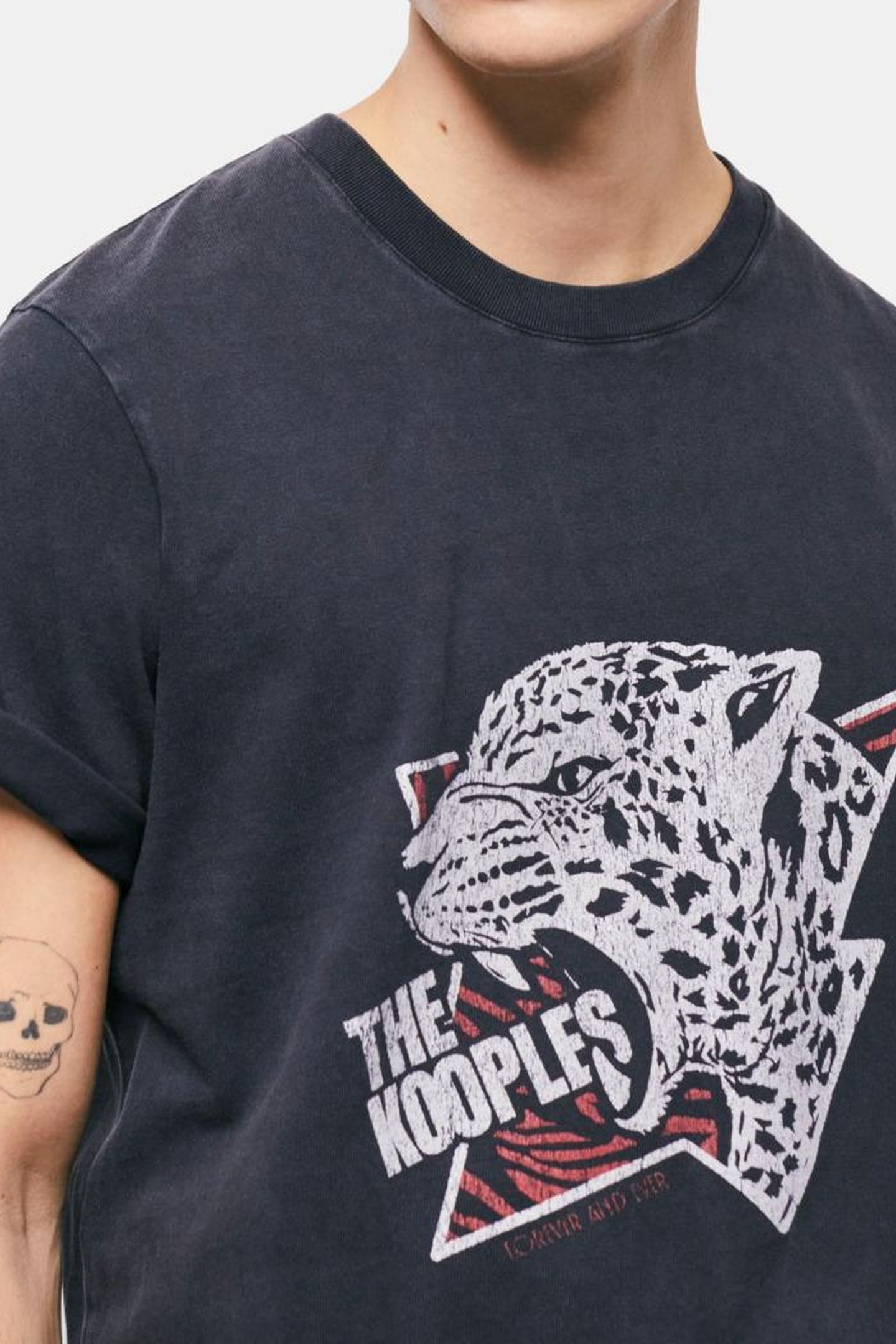 T-SHIRT MC TIGER BLACK WASHED 8