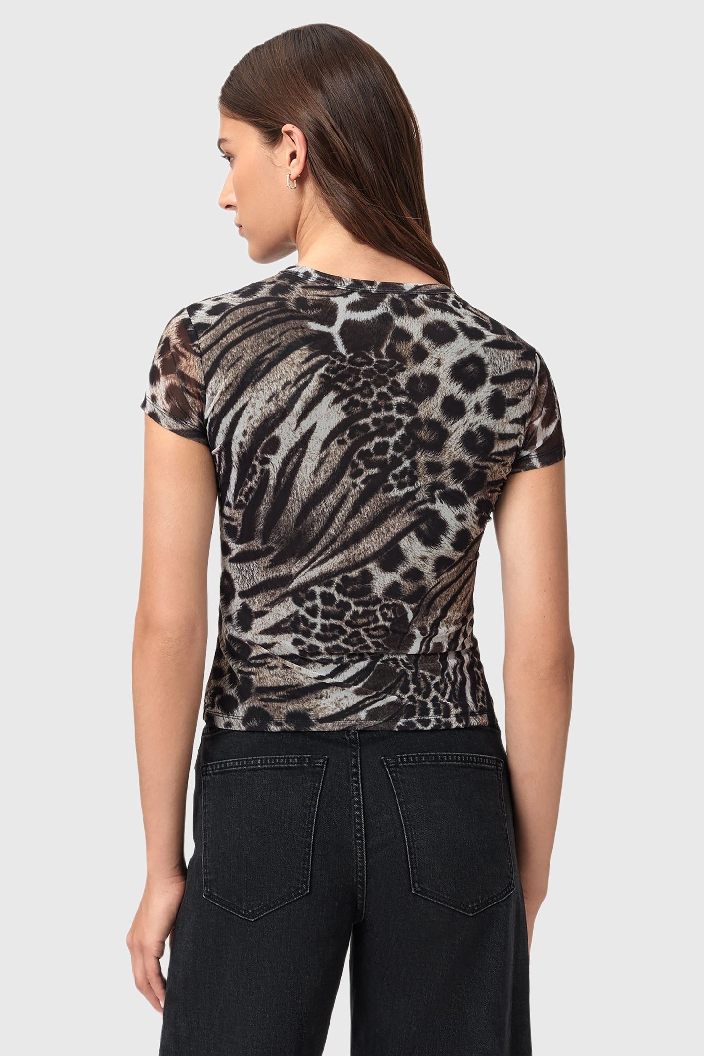 ELLIE MESH TEE TRIO TAUPE BROWN 4